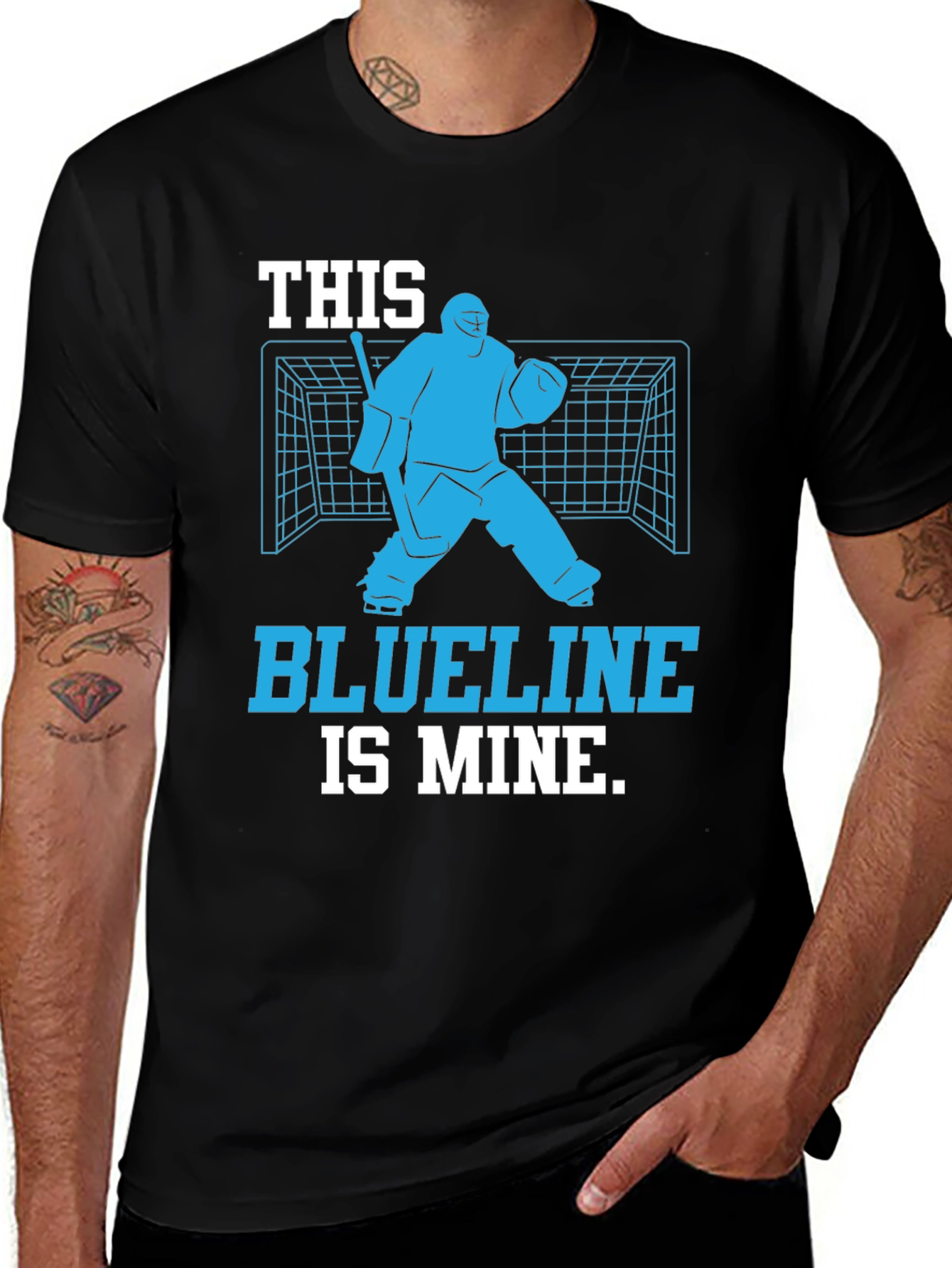 Hockey Goalie T-Shirt - Blueline is Mine!