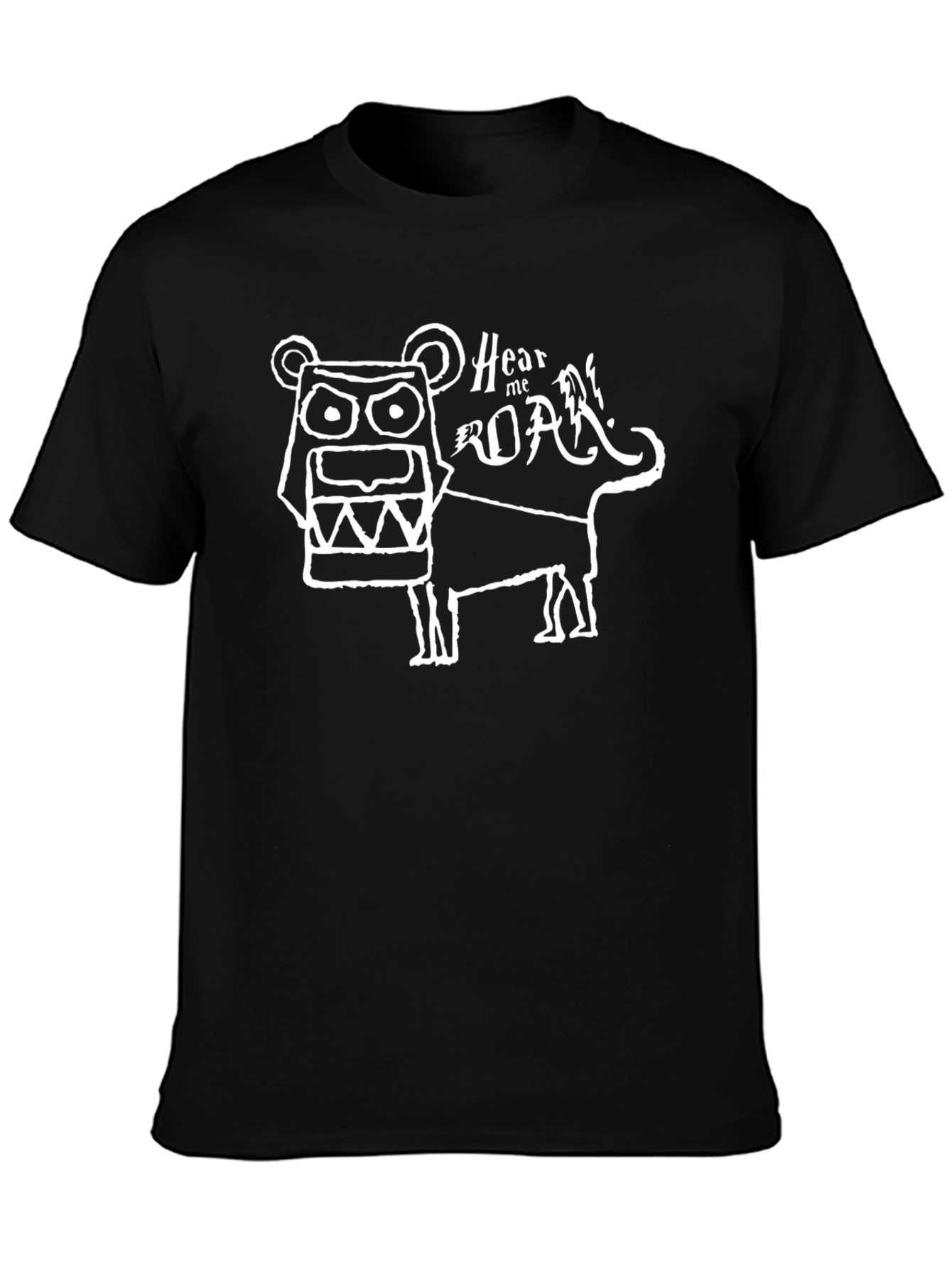 Hear Me Roar Graphic Tee - Mens Black T-Shirt
