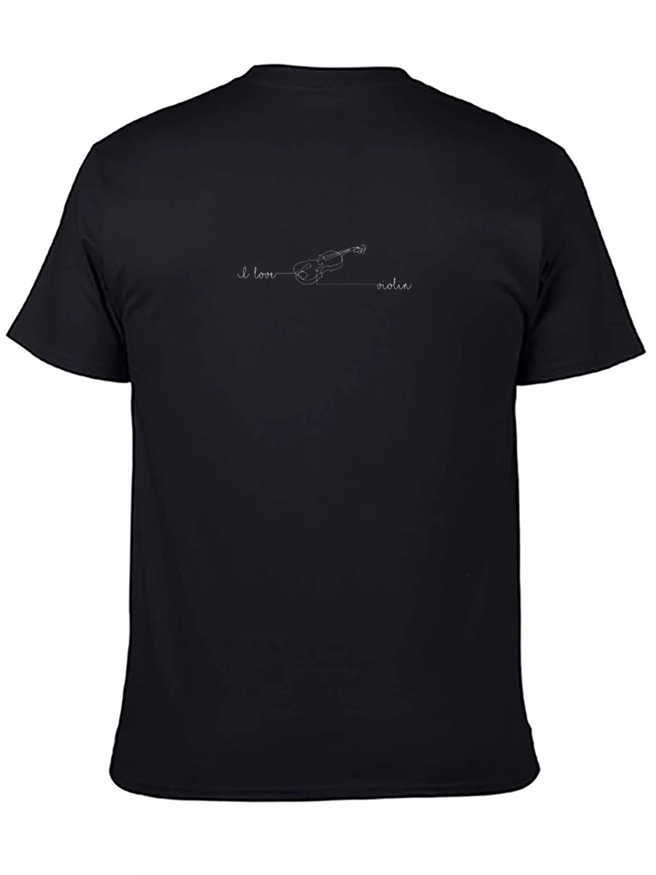 I Love Violin Graphic T-Shirt - Black