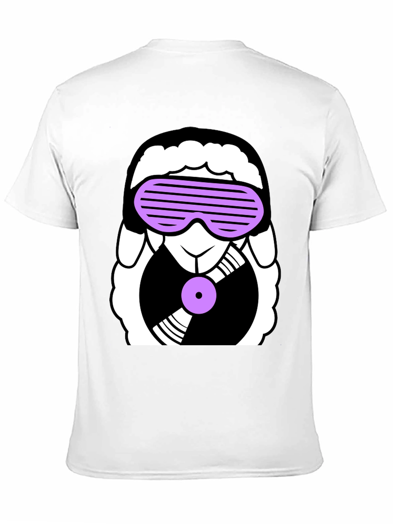 DJ Sheep Graphic Tee - Black Cotton T-Shirt