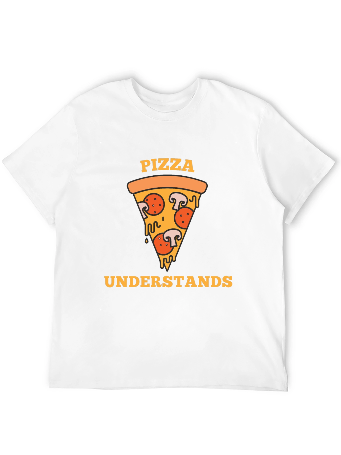 Pizza Understands Graphic Tee - Black T-Shirt