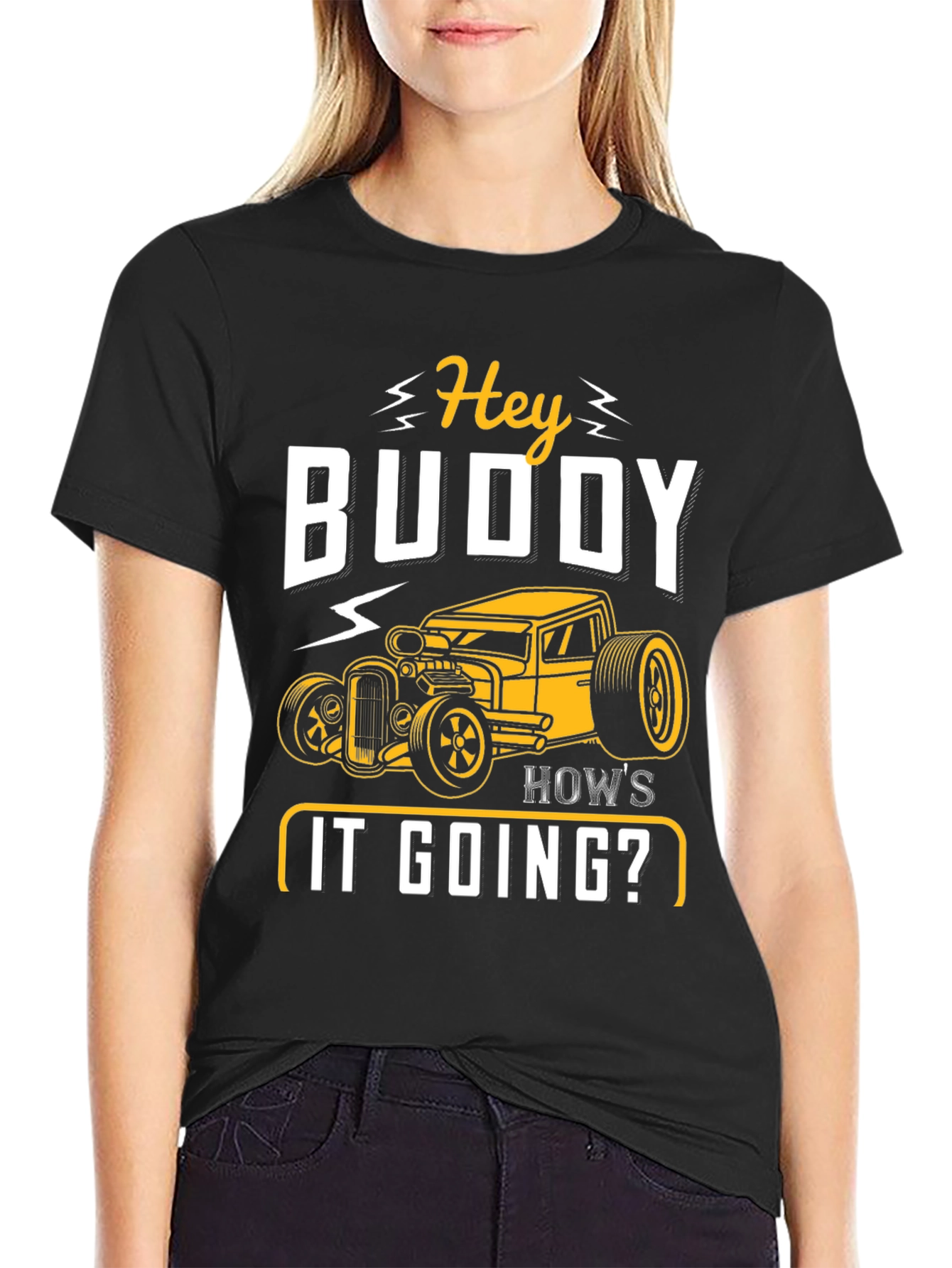 Hey Buddy Hot Rod Graphic Tee