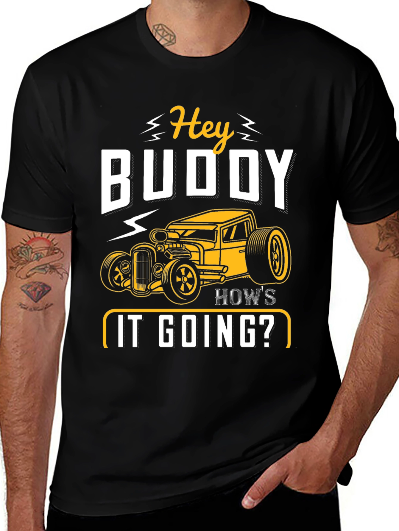 Hey Buddy Hot Rod Graphic Tee