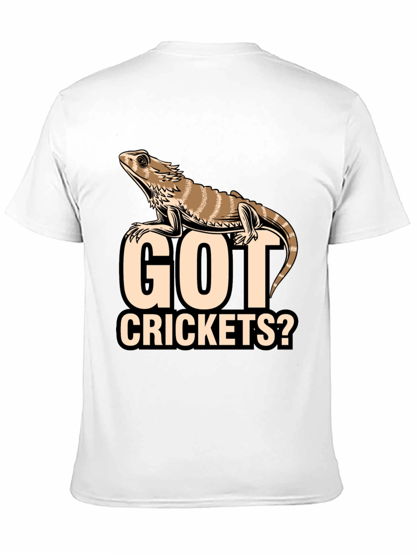 Got Crickets? Funny Bearded Dragon Lizard Pet Owner T-Shirt