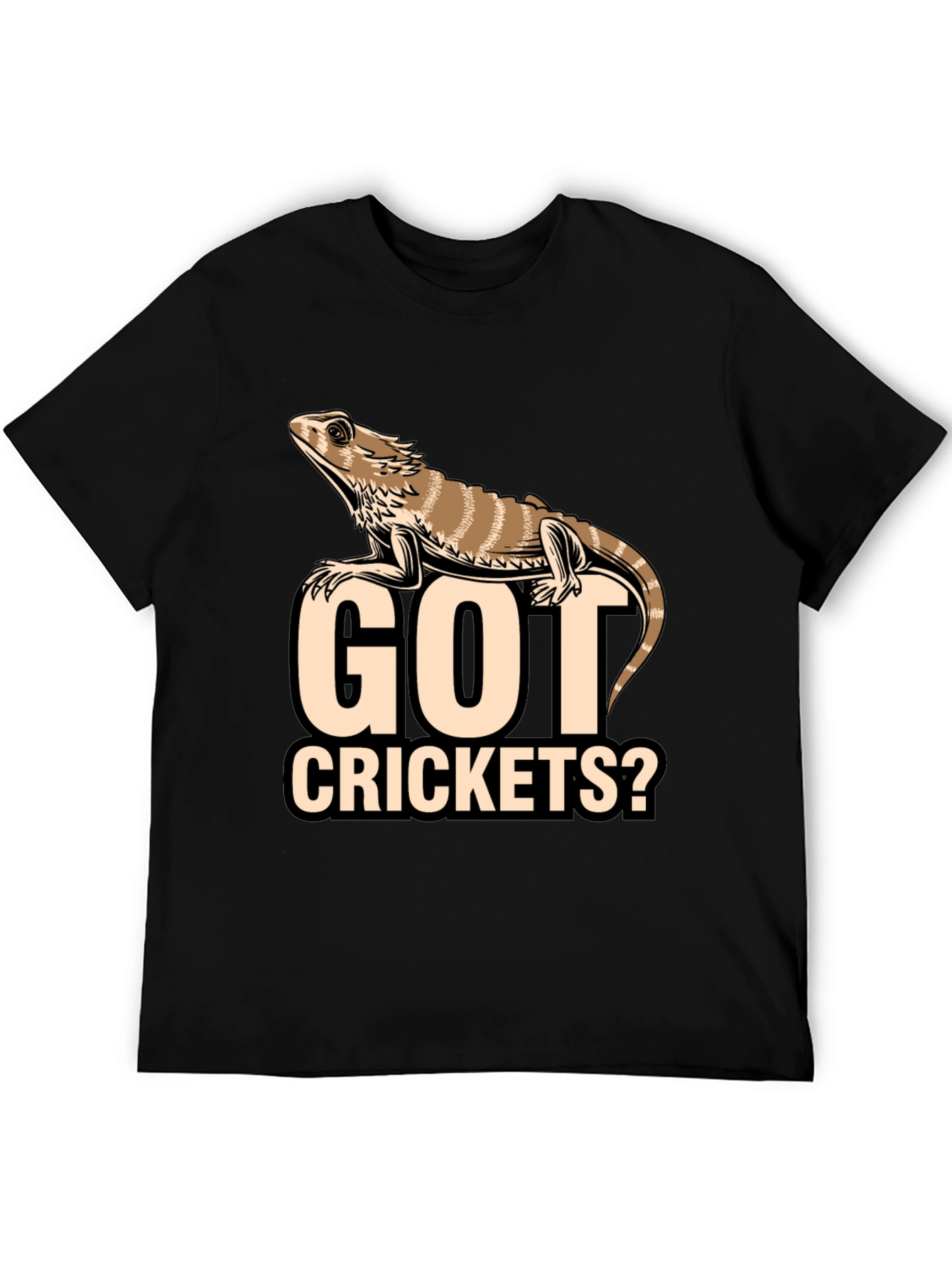 Got Crickets? Funny Bearded Dragon Lizard Pet Owner T-Shirt
