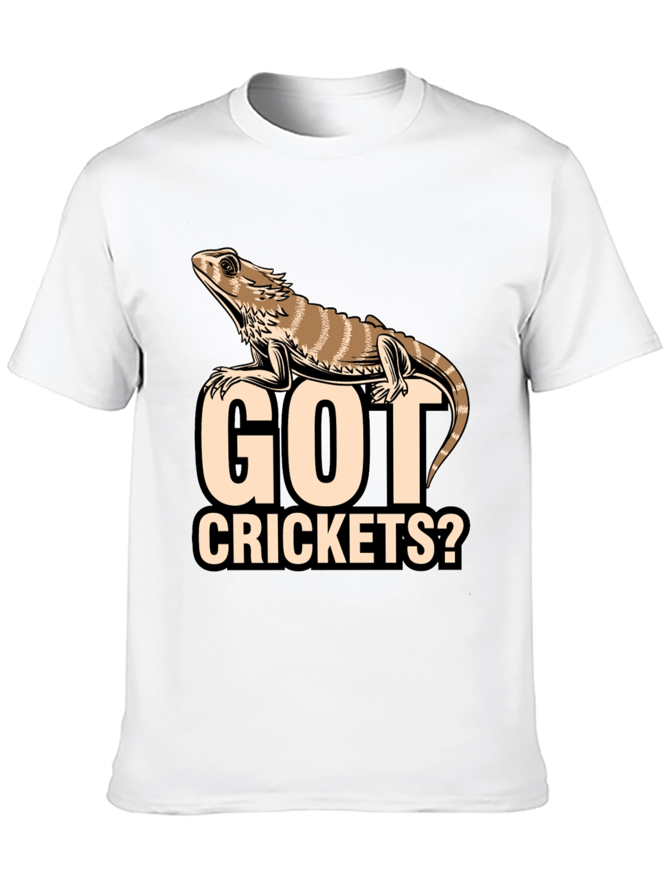 Got Crickets? Funny Bearded Dragon Lizard Pet Owner T-Shirt