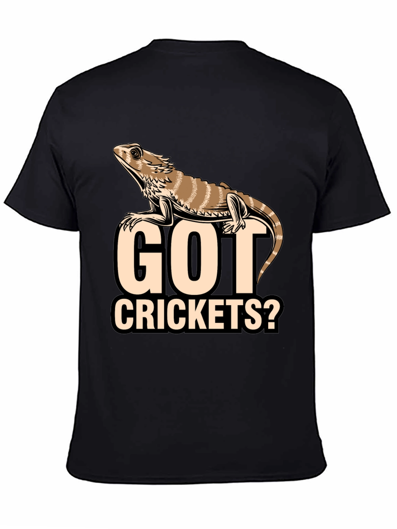 Got Crickets? Funny Bearded Dragon Lizard Pet Owner T-Shirt
