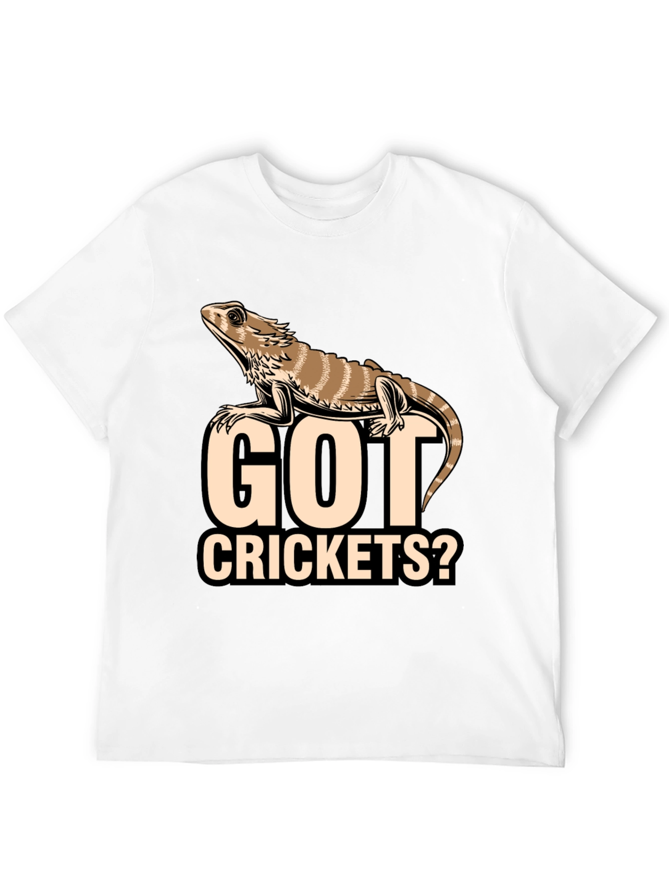 Got Crickets? Funny Bearded Dragon Lizard Pet Owner T-Shirt