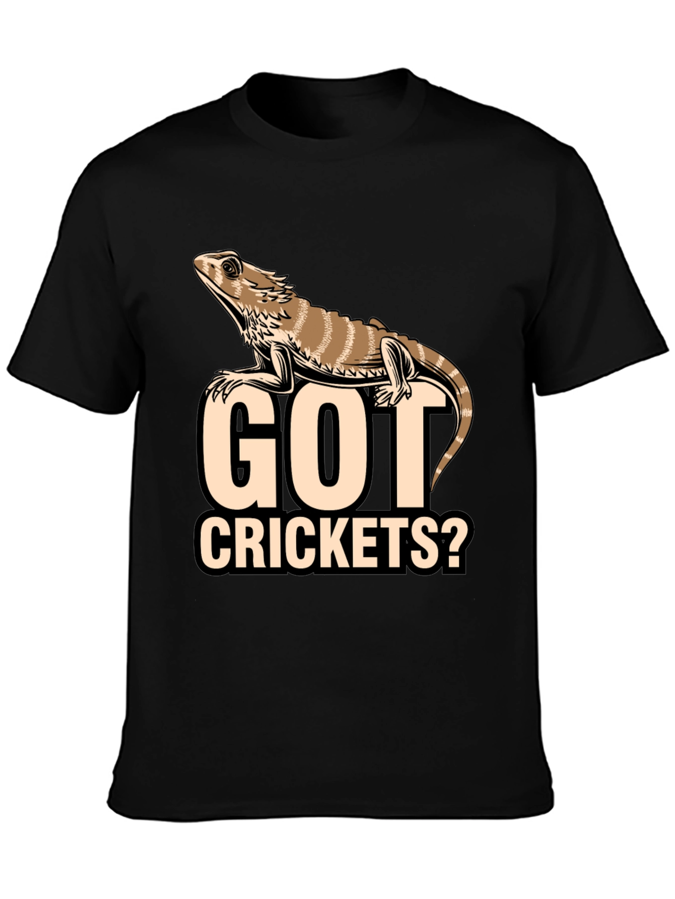 Got Crickets? Funny Bearded Dragon Lizard Pet Owner T-Shirt