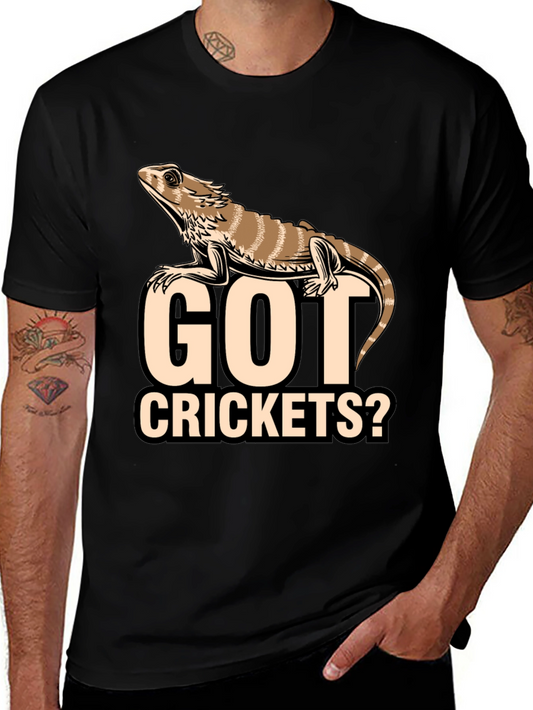 Got Crickets? Funny Bearded Dragon Lizard Pet Owner T-Shirt