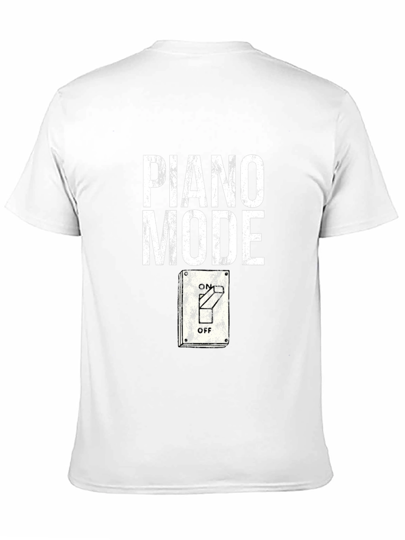 Piano Mode On/Off Graphic Tee - Music Lover T-Shirt