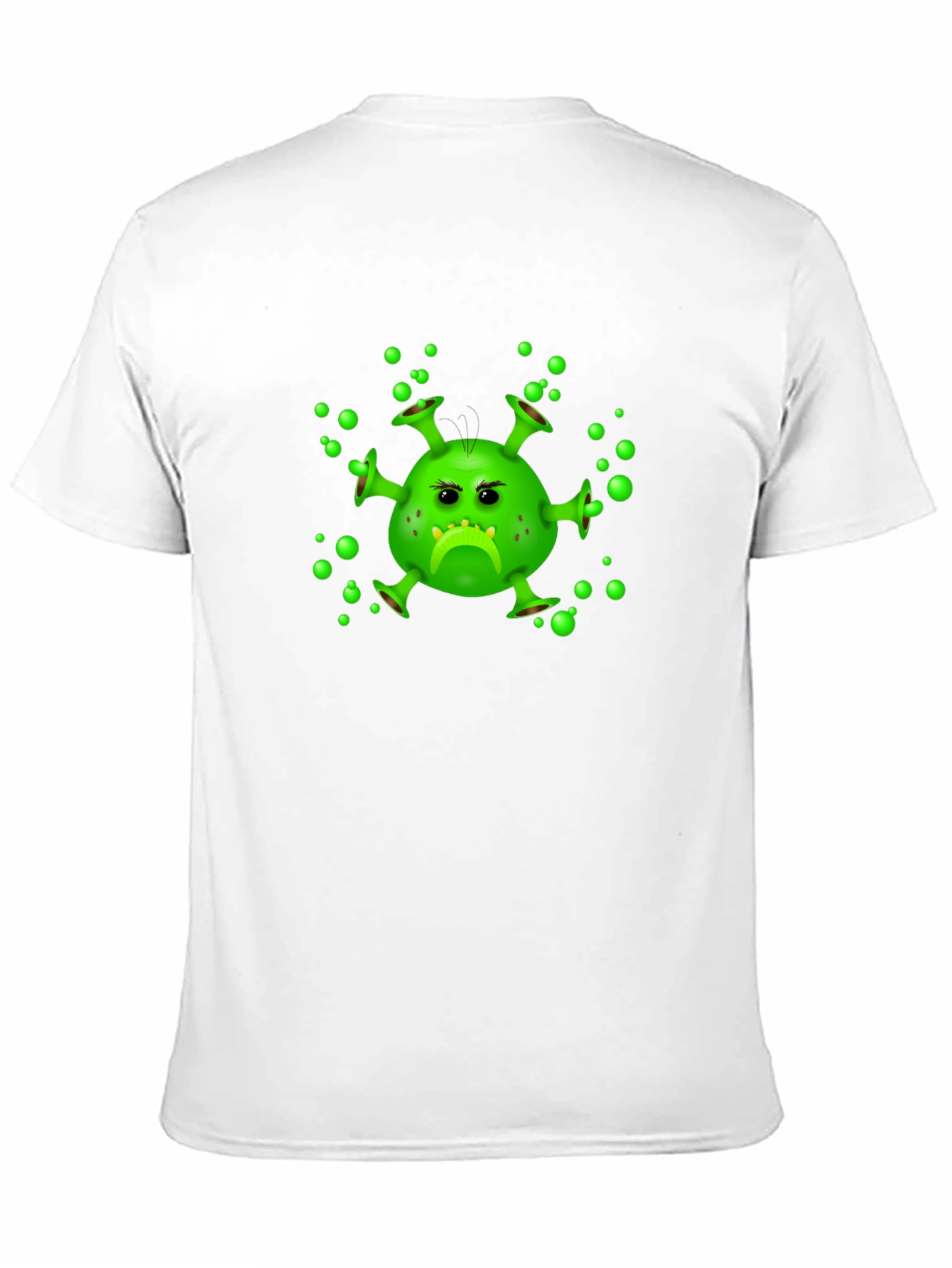 Funny Grumpy Virus Graphic Black T-Shirt