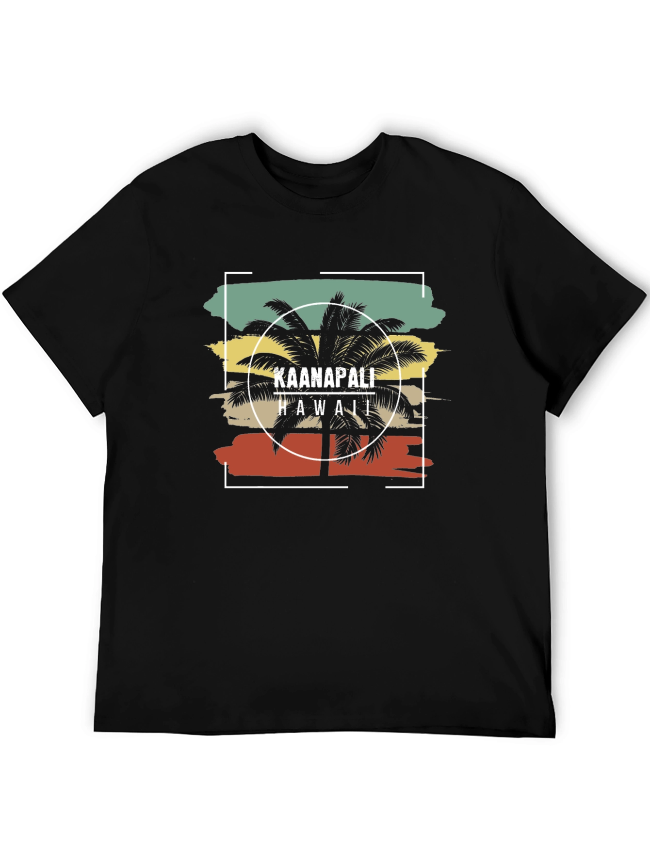 Kaanapali Hawaii Palm Tree Graphic T-Shirt