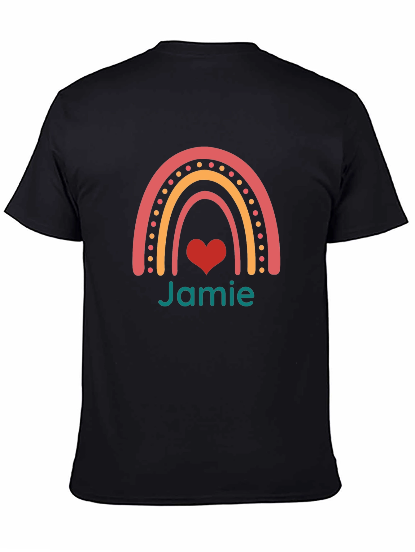 Heart Rainbow Personalized T-Shirt - Jamie