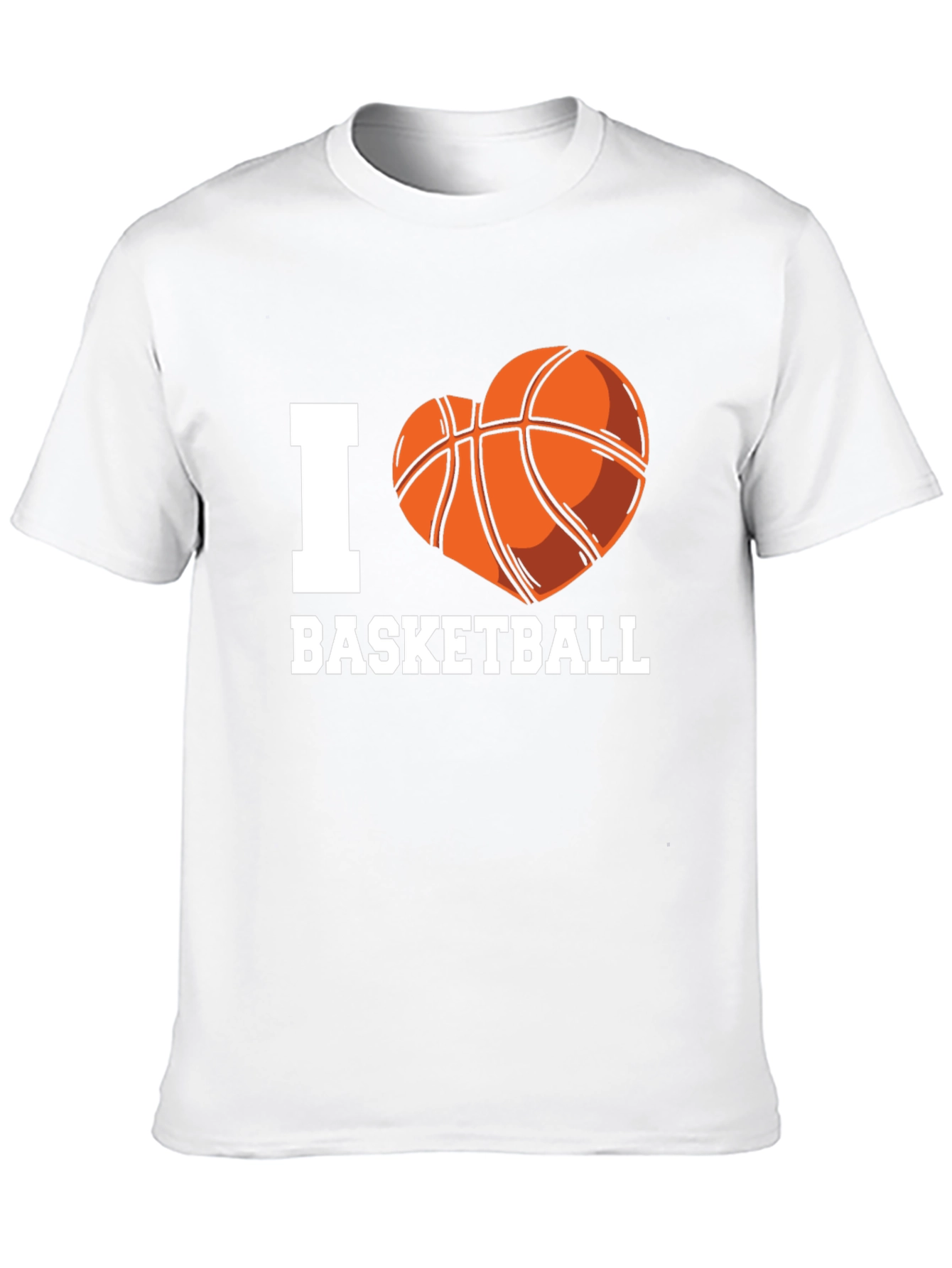 I Heart Basketball Graphic Tee - Black Cotton T-Shirt