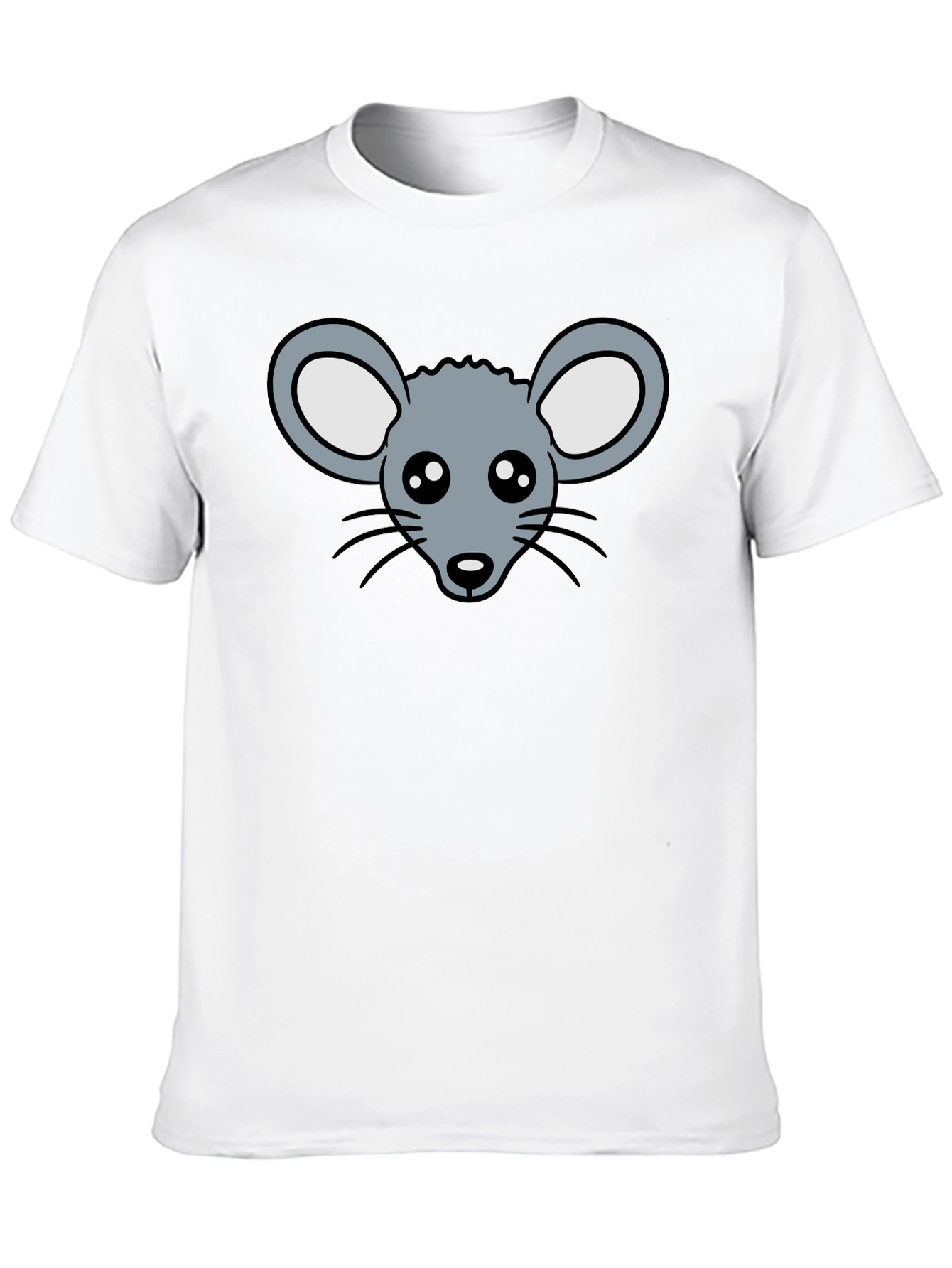 Cute Mouse Graphic T-Shirt - Black Cotton Tee