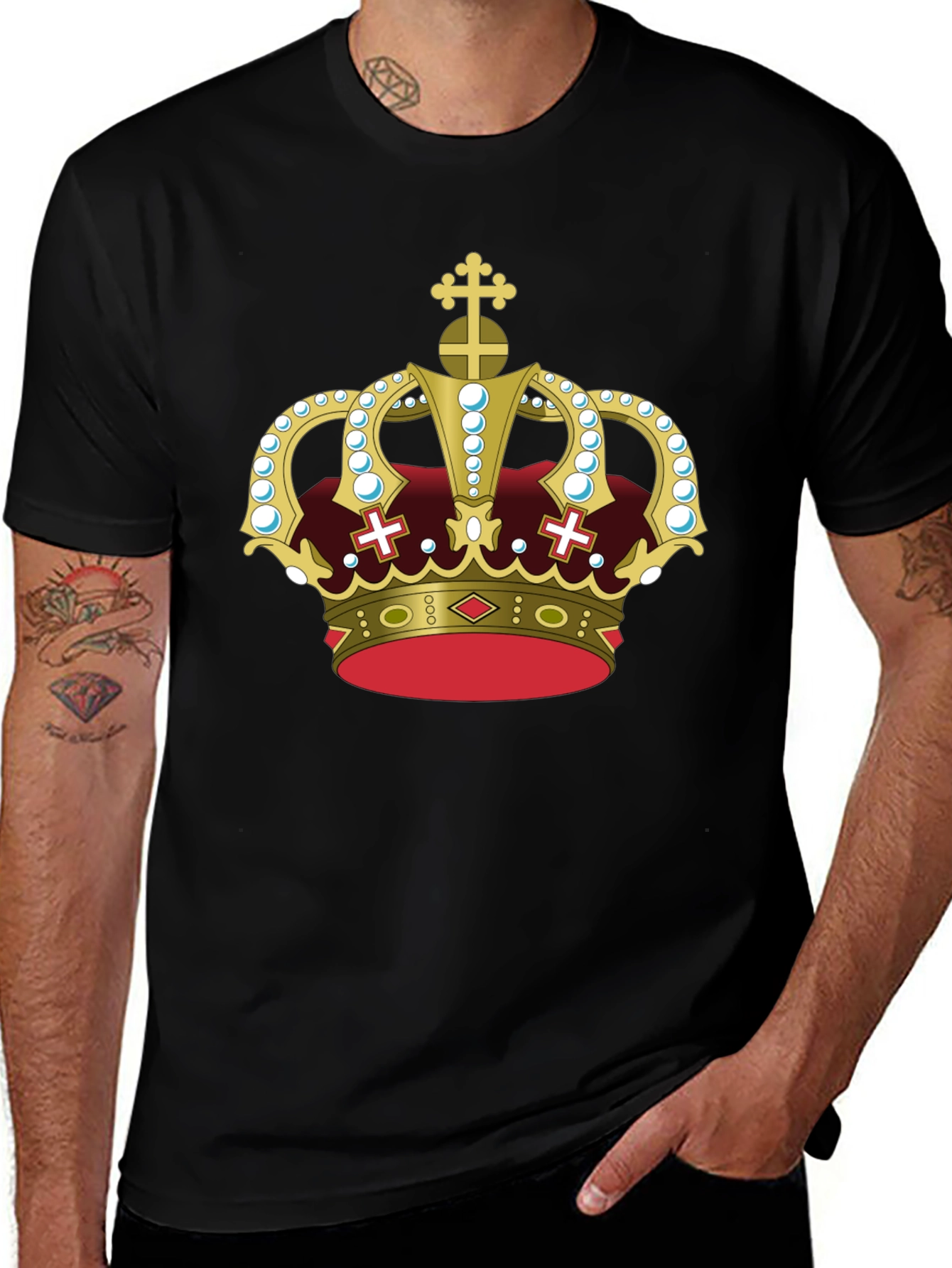 Royal Crown Graphic Tee - Black