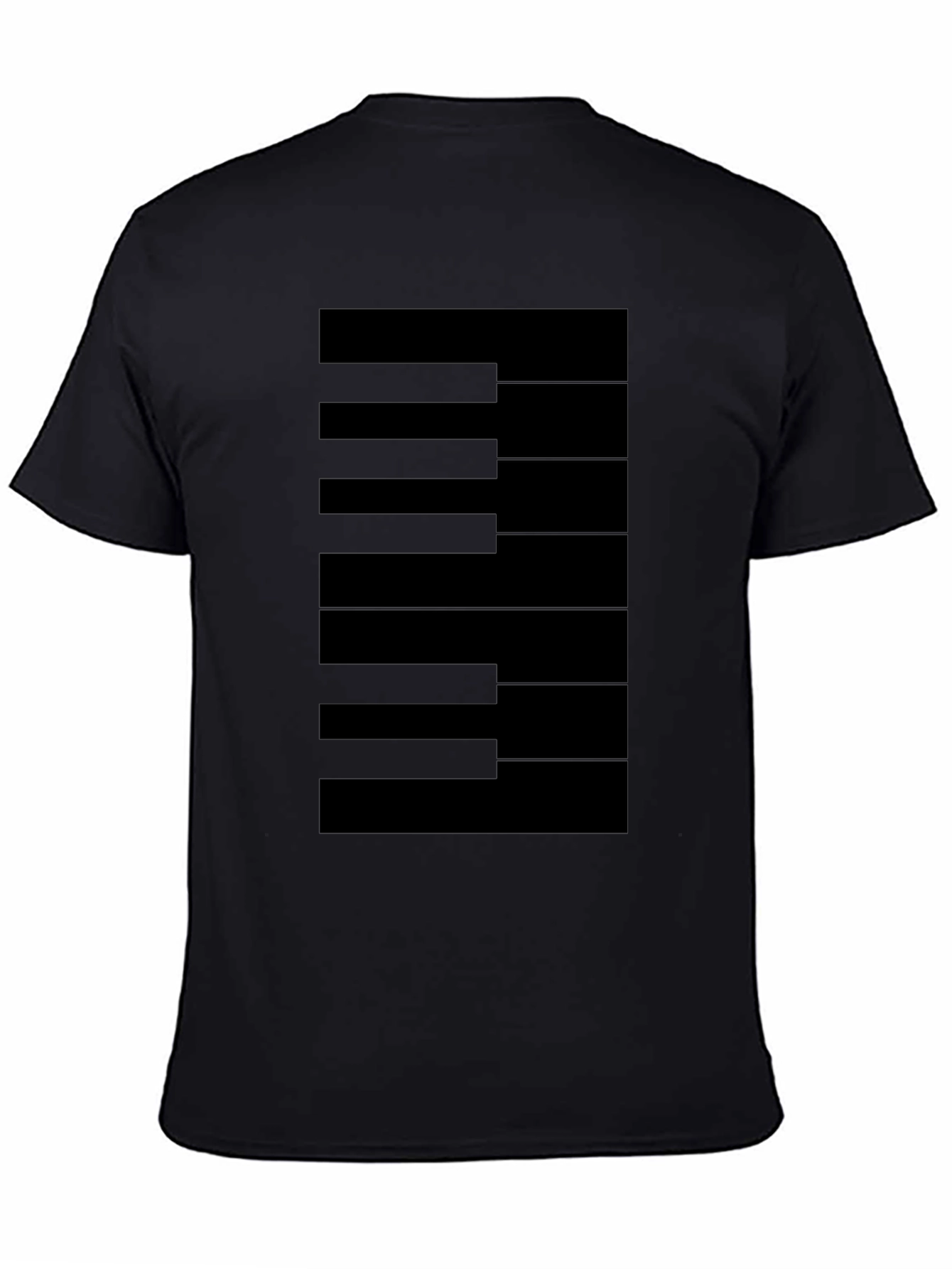 Piano Keys Graphic Black T-Shirt