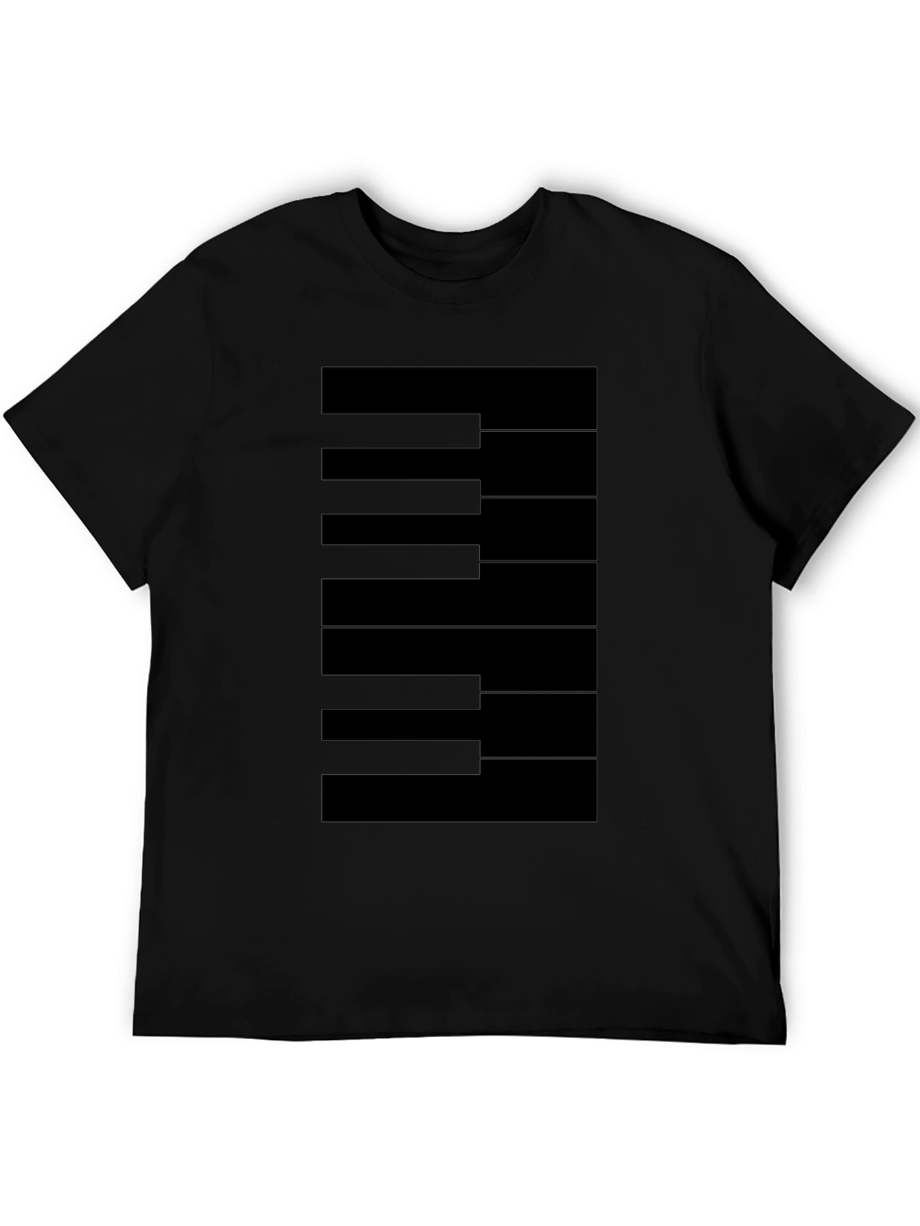 Piano Keys Graphic Black T-Shirt