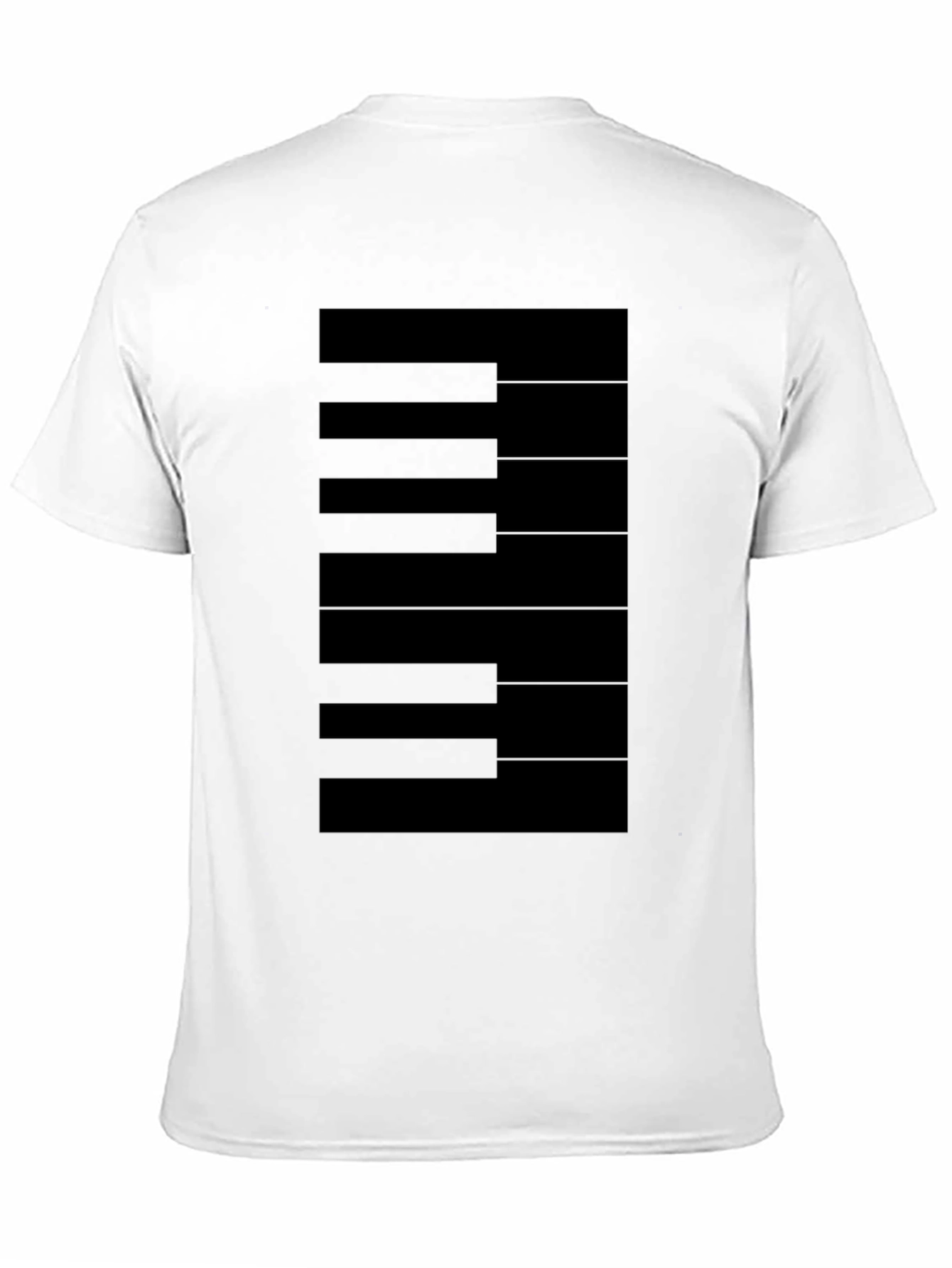 Piano Keys Graphic Black T-Shirt