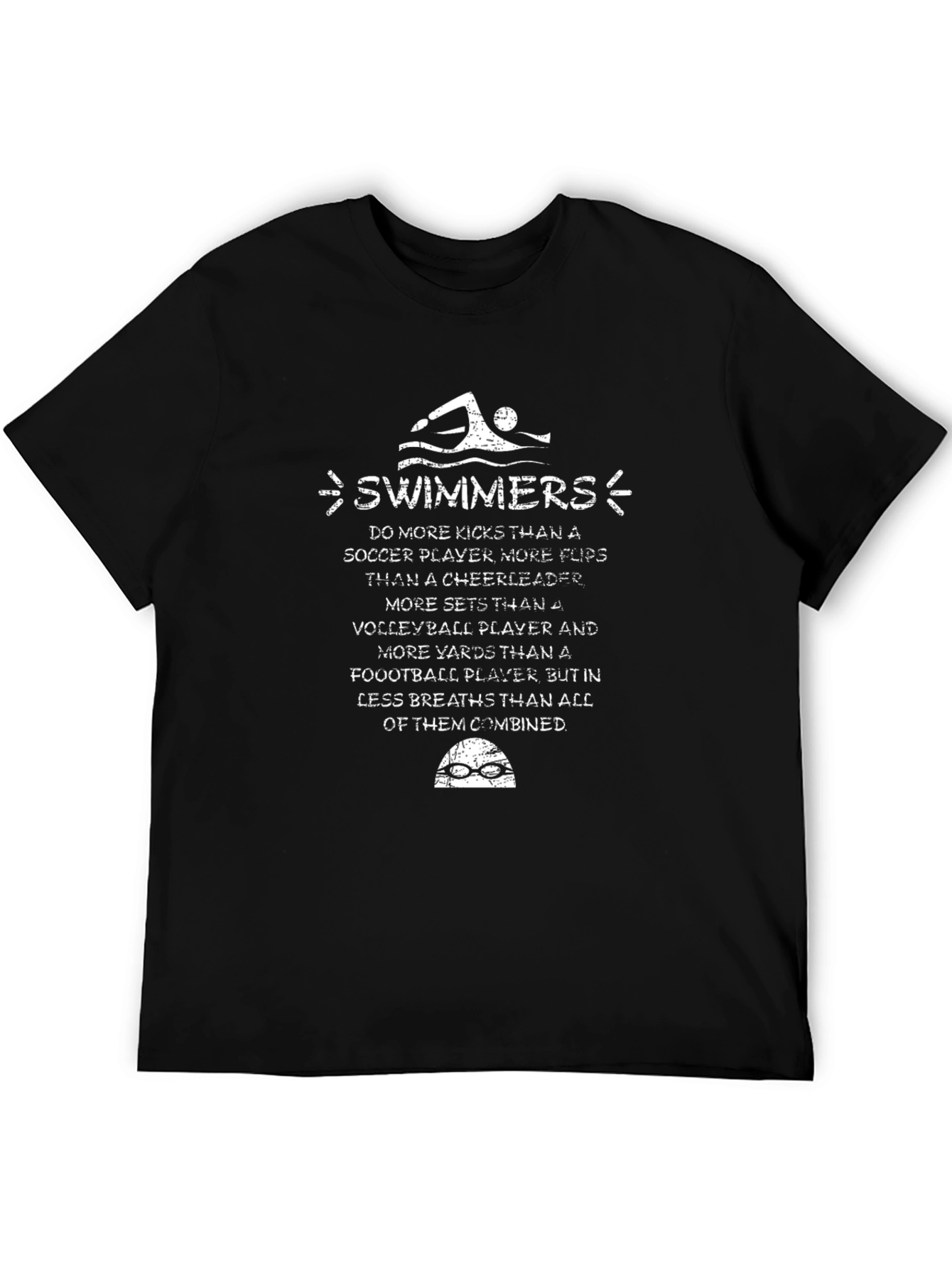 Swimmers T-Shirt: Do More Kicks Funny Swimming Tee