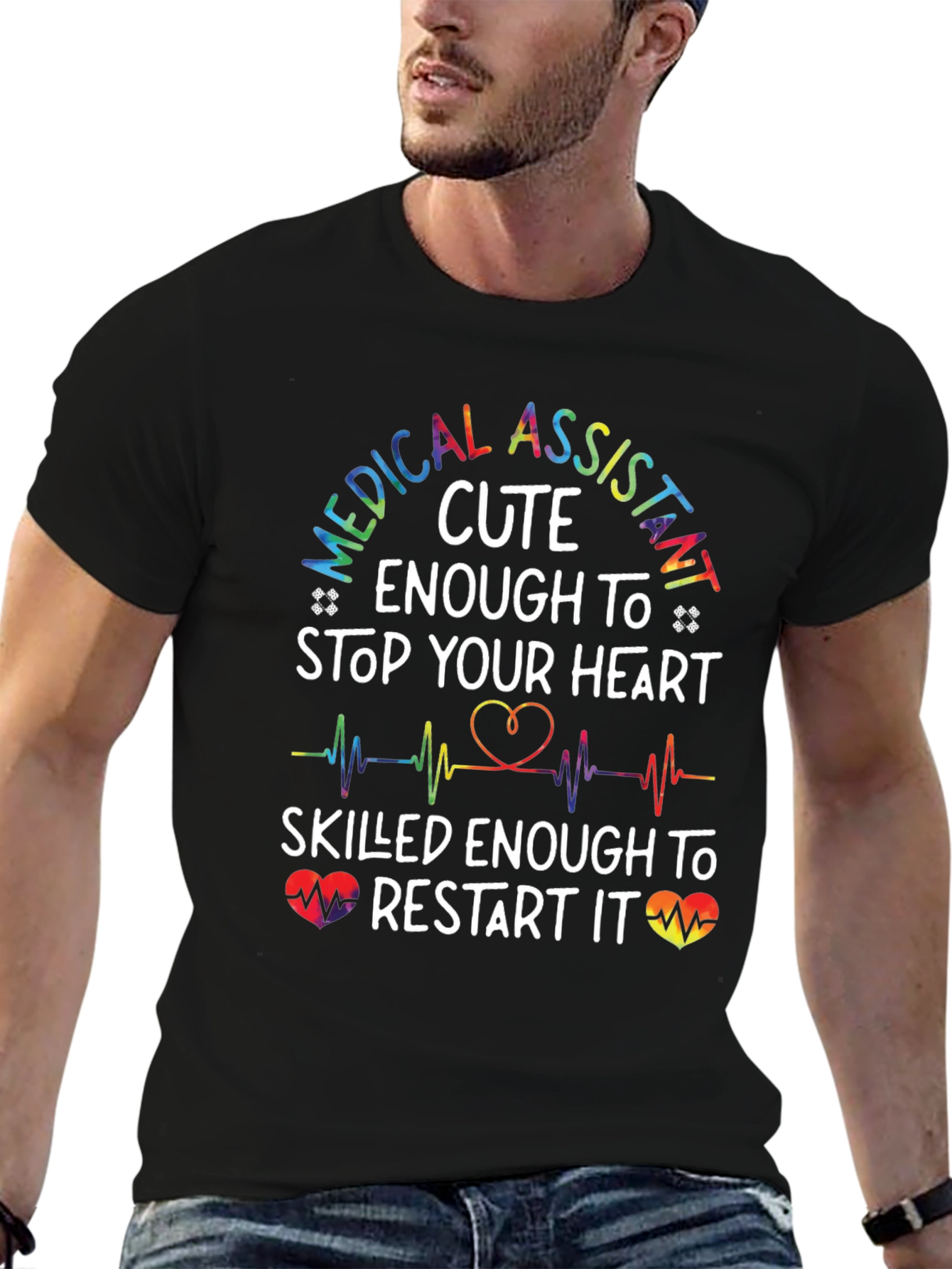 Medical Assistant Cute Heartbeat T-Shirt