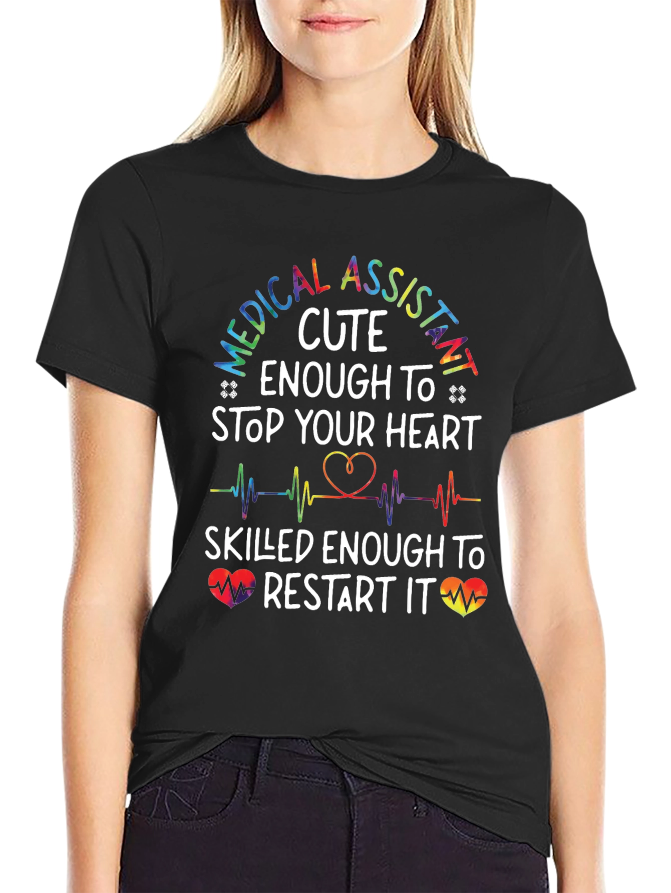 Medical Assistant Cute Heartbeat T-Shirt