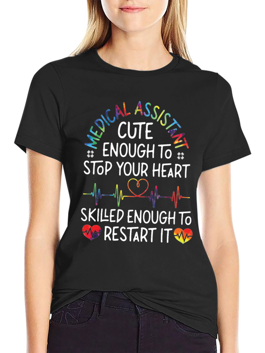 Medical Assistant Cute Heartbeat T-Shirt