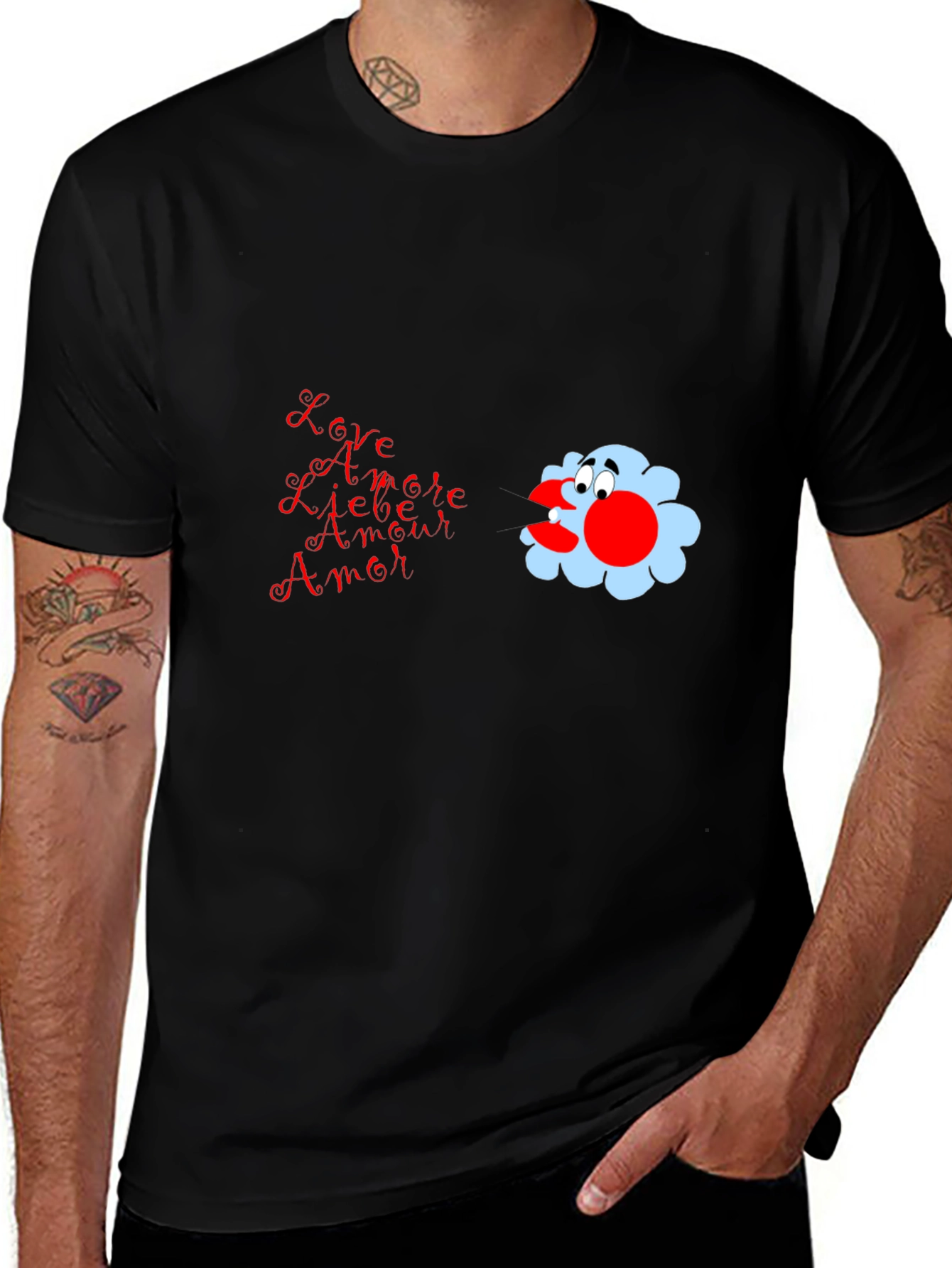Love T-Shirt with Amore Design