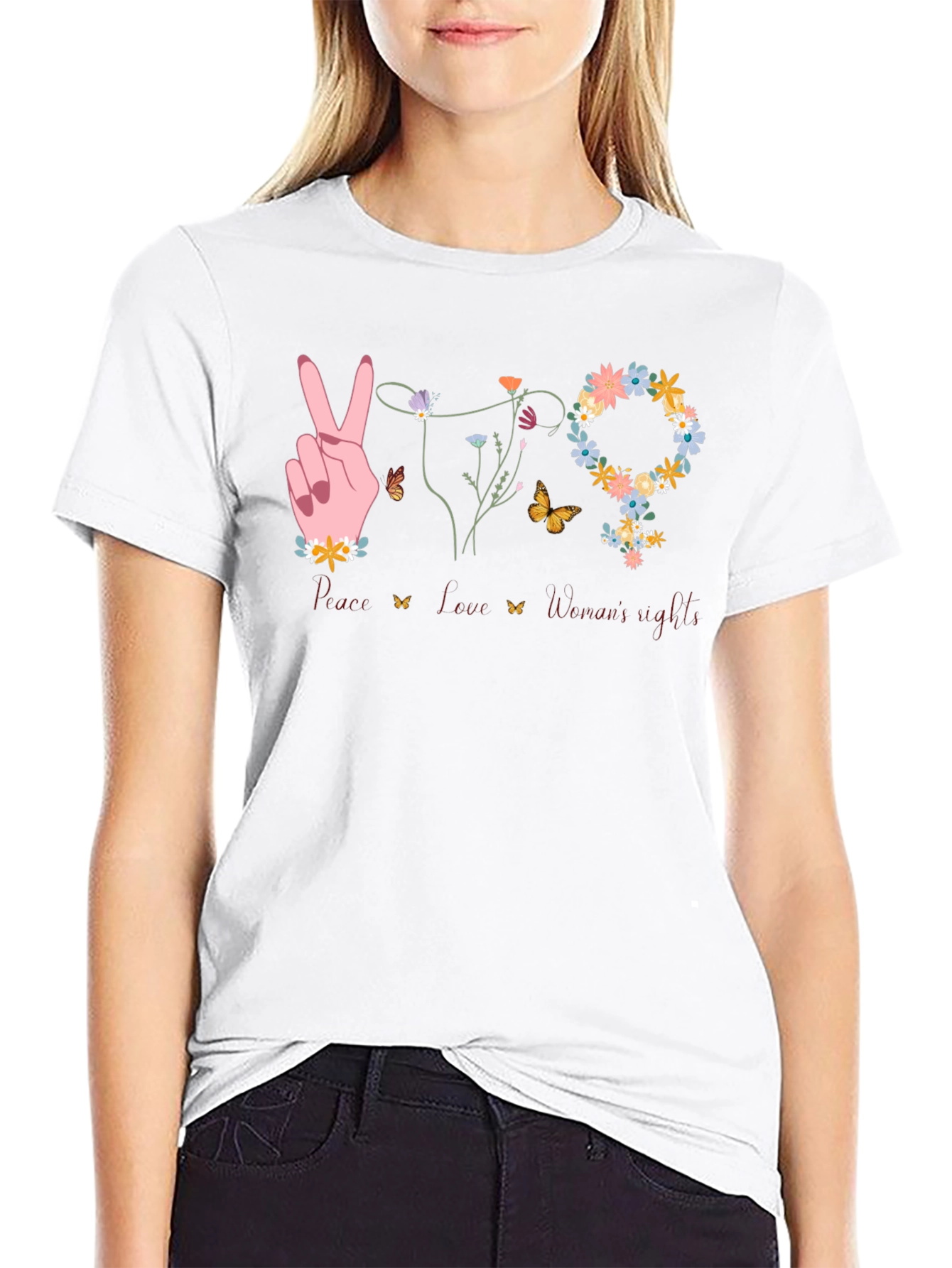 Peace Love Womens Rights T-Shirt