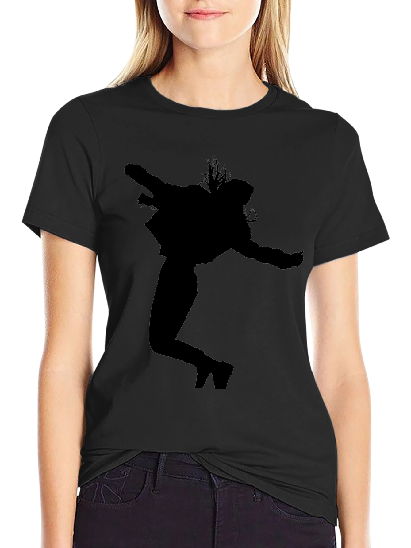 Silhouette Dance Graphic Tee - Black