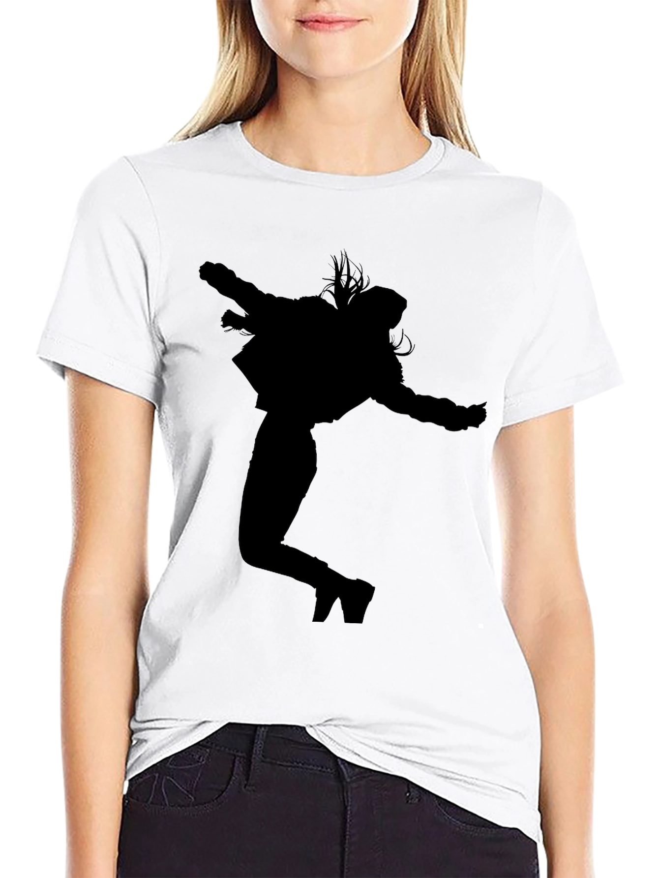 Silhouette Dance Graphic Tee - Black