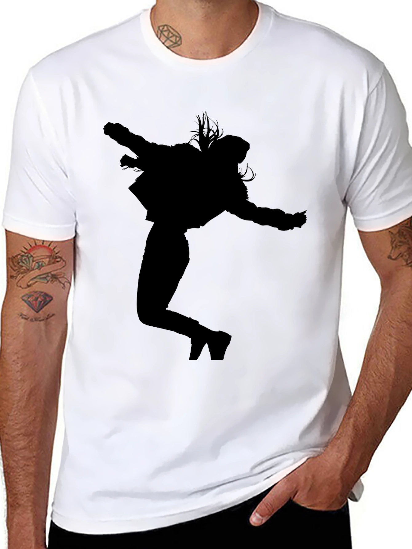 Silhouette Dance Graphic Tee - Black