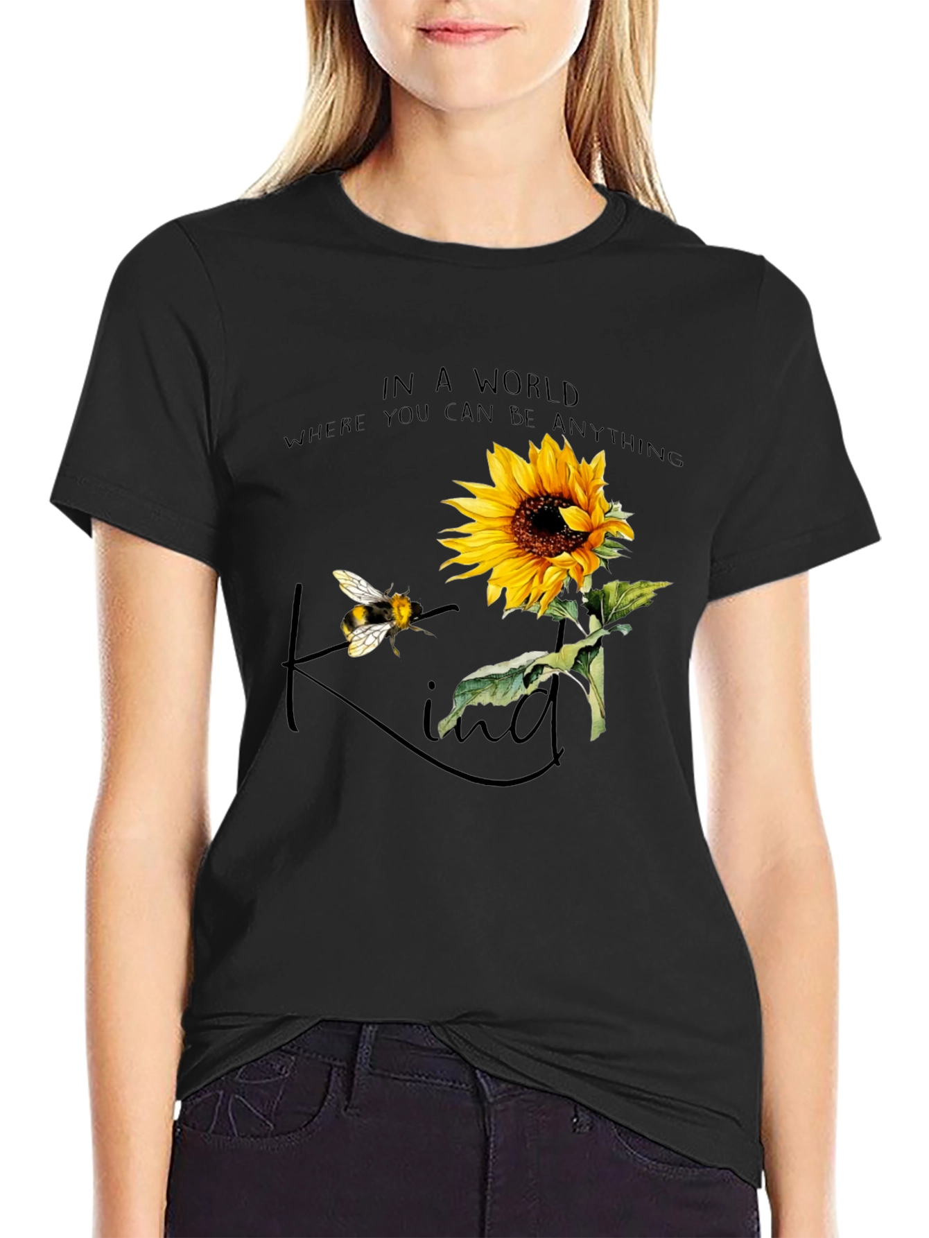 Sunflower Bee Kind T-Shirt