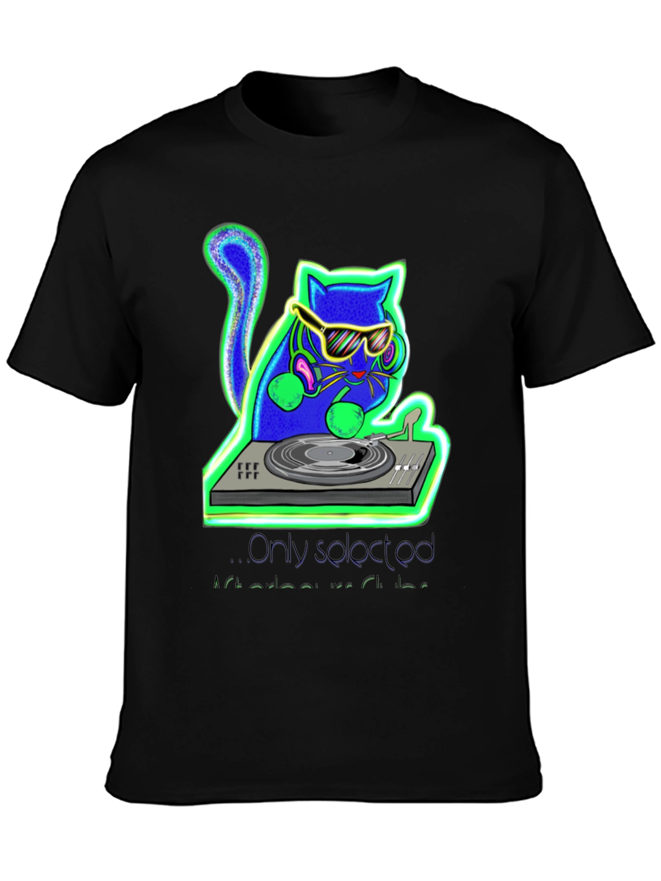 DJ Cat Graphic Tee - Music Lovers T-Shirt