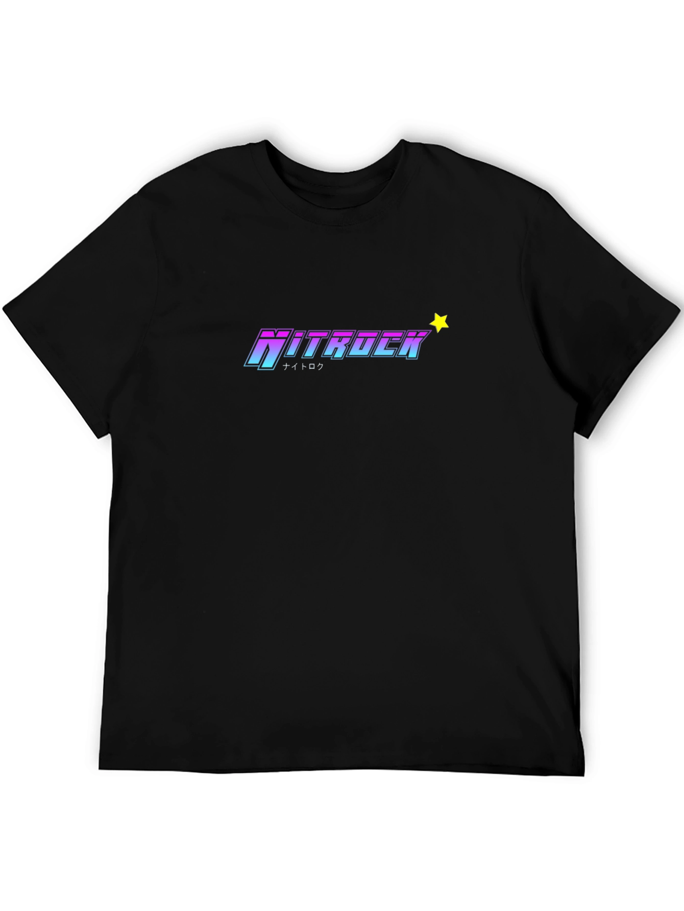Nitrock Graphic Tee - Trendy Black T-Shirt