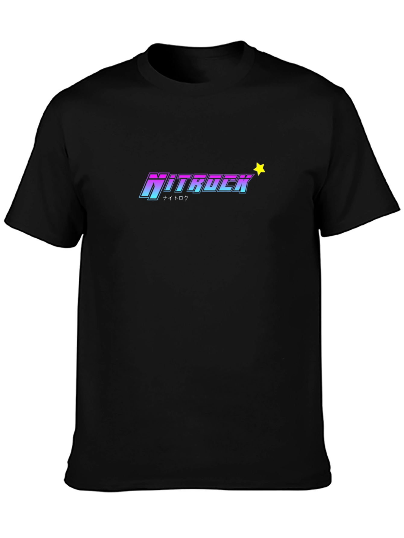 Nitrock Graphic Tee - Trendy Black T-Shirt