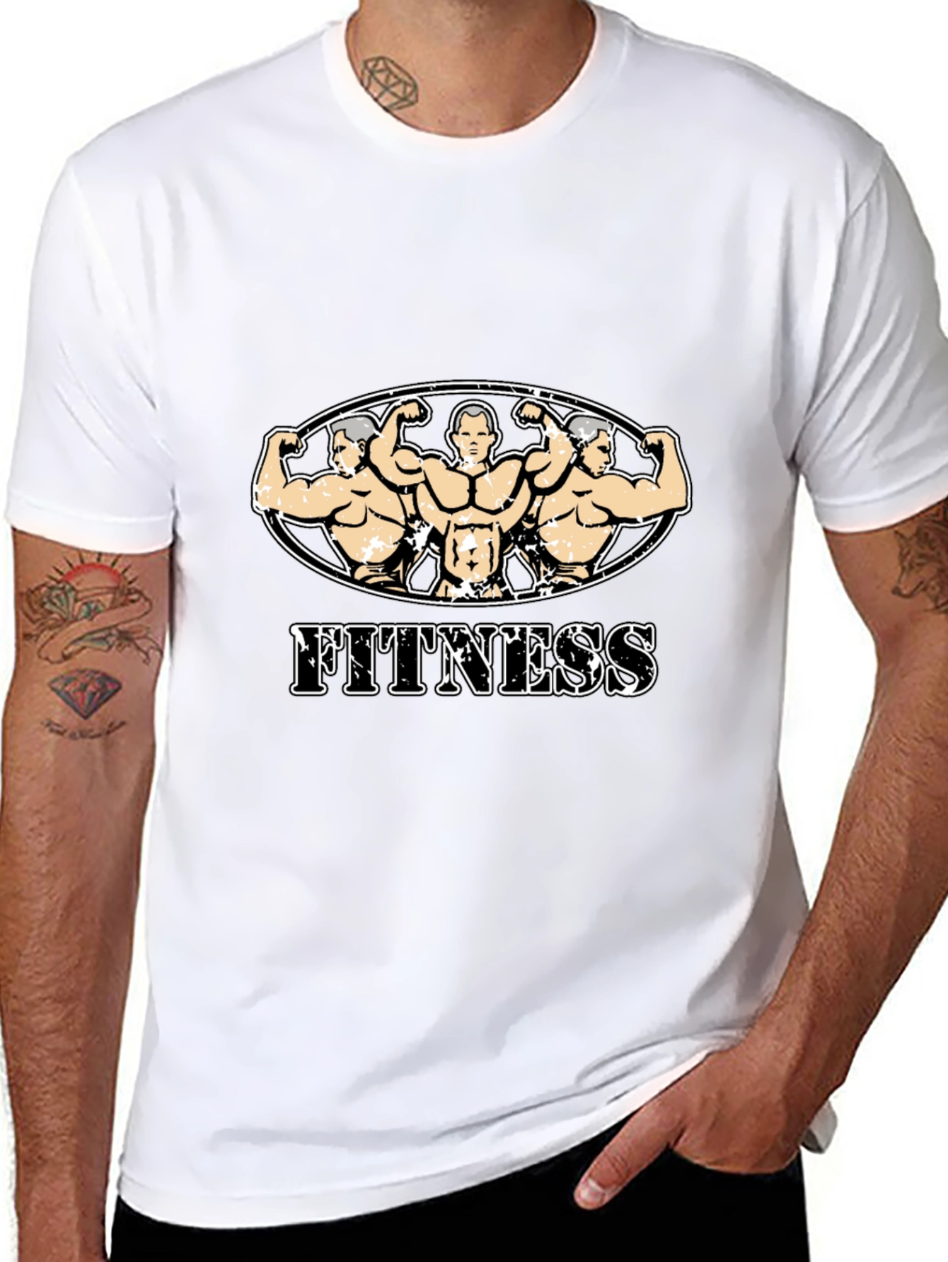 Fitness Graphic T-Shirt Bodybuilding Design