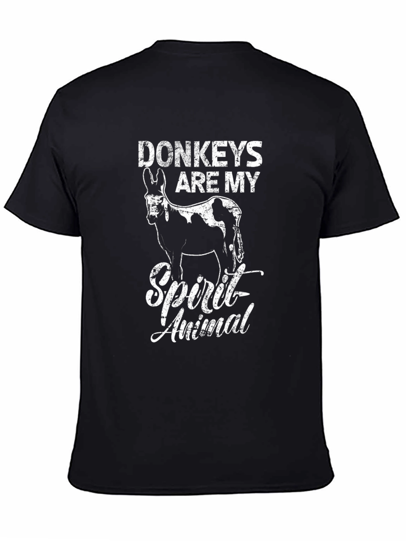 Donkeys are My Spirit Animal - Mens Black T-Shirt