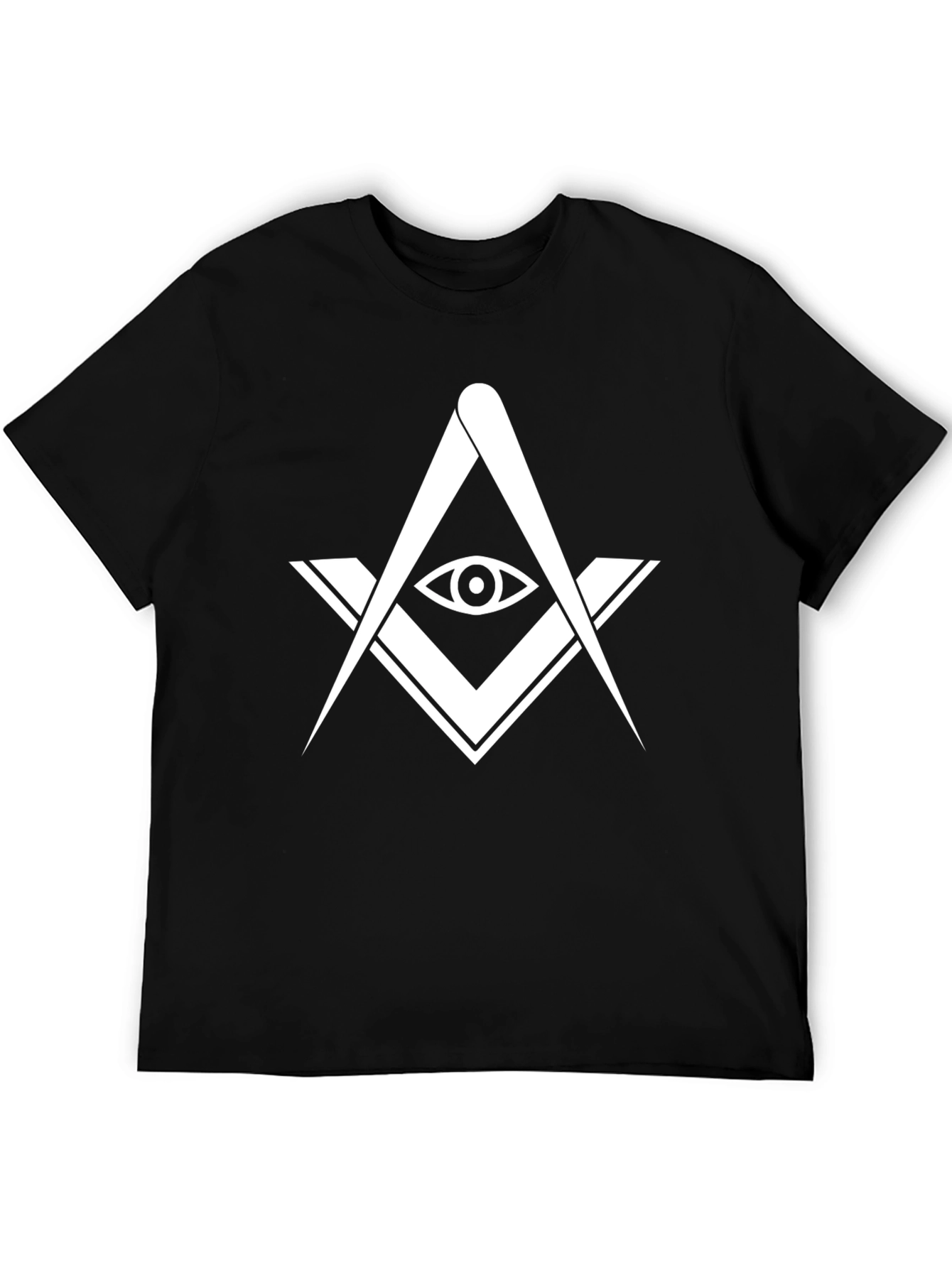 Masonic Symbol Graphic T-Shirt - Black