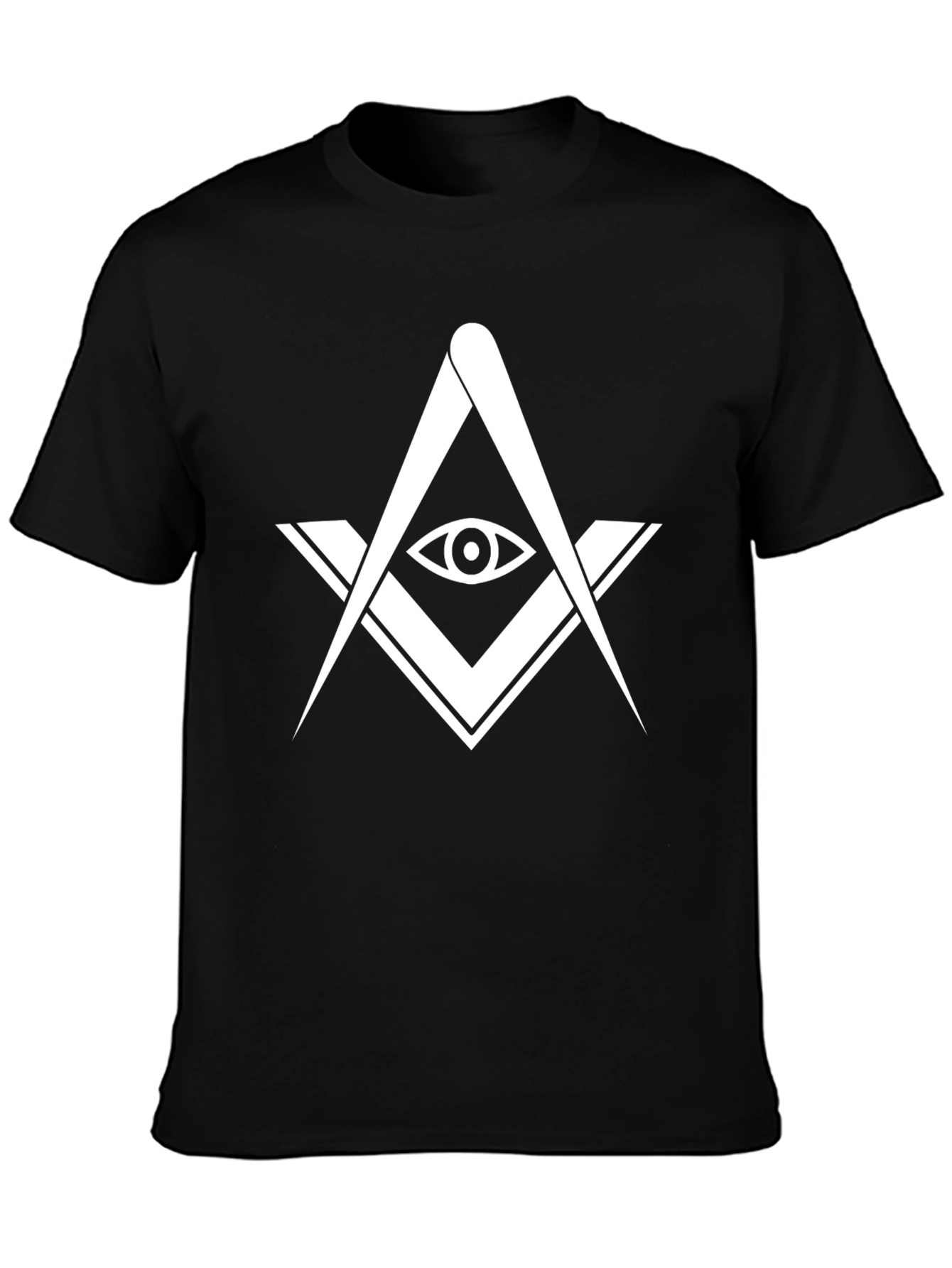 Masonic Symbol Graphic T-Shirt - Black