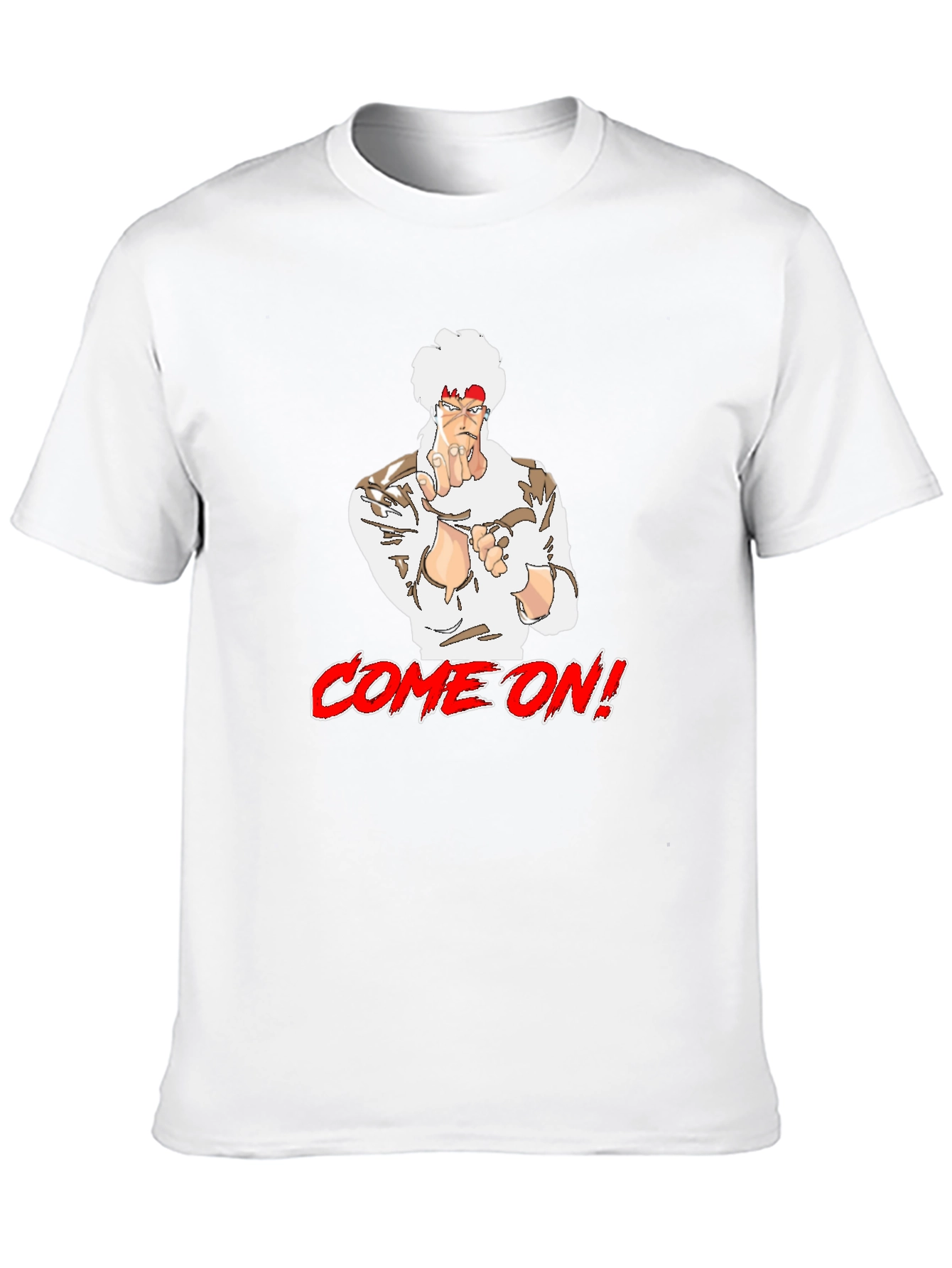 Retro Anime Style Graphic Tee - Come On!