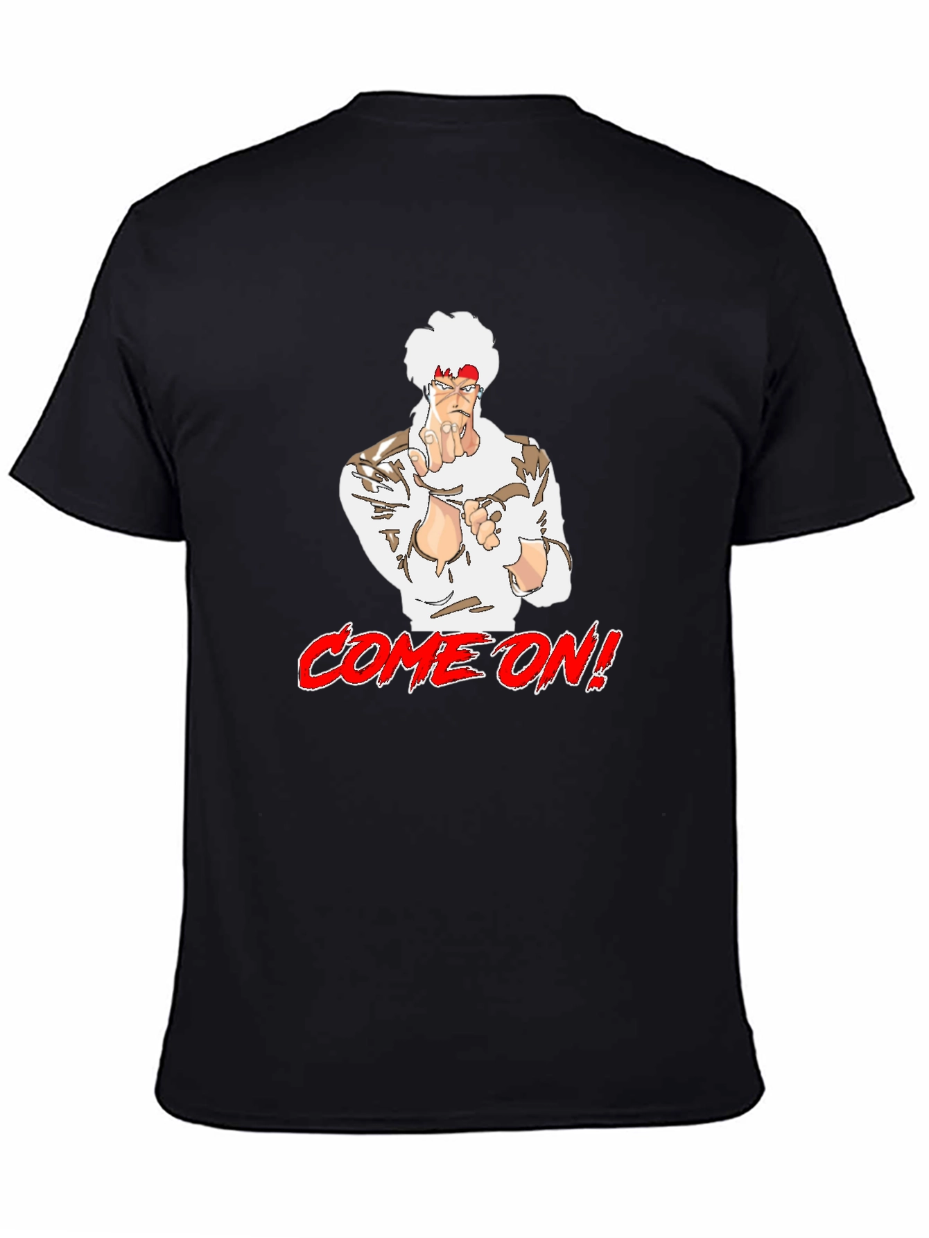 Retro Anime Style Graphic Tee - Come On!
