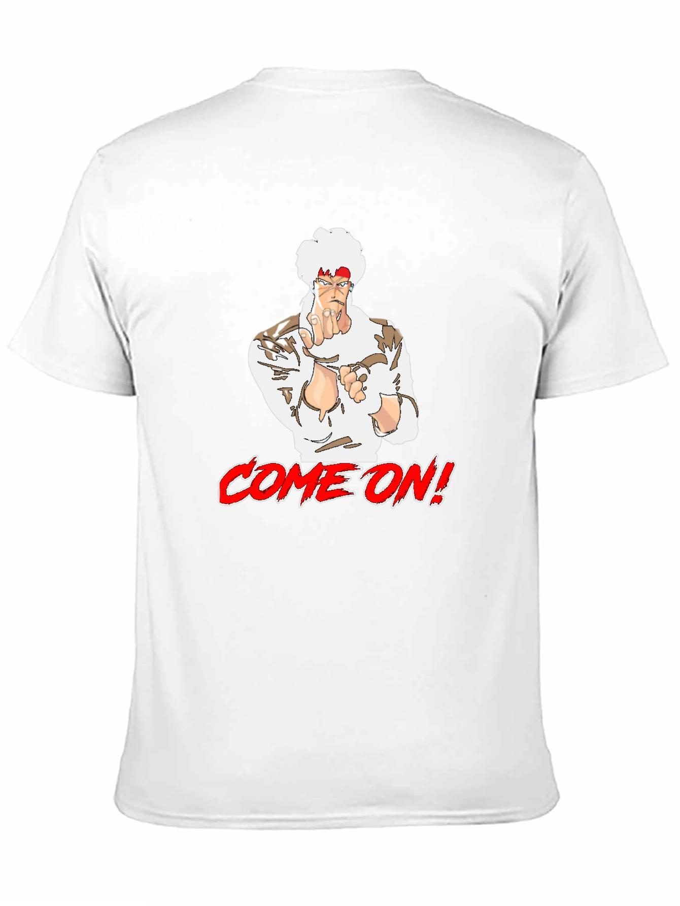 Retro Anime Style Graphic Tee - Come On!