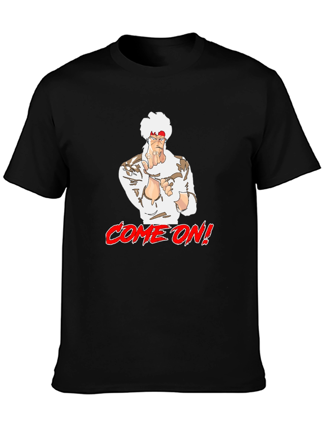 Retro Anime Style Graphic Tee - Come On!