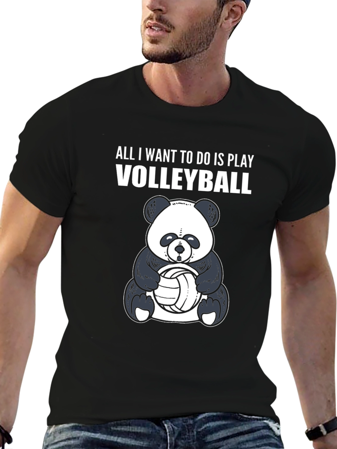 Panda Volleyball T-Shirt - Play Volleyball!