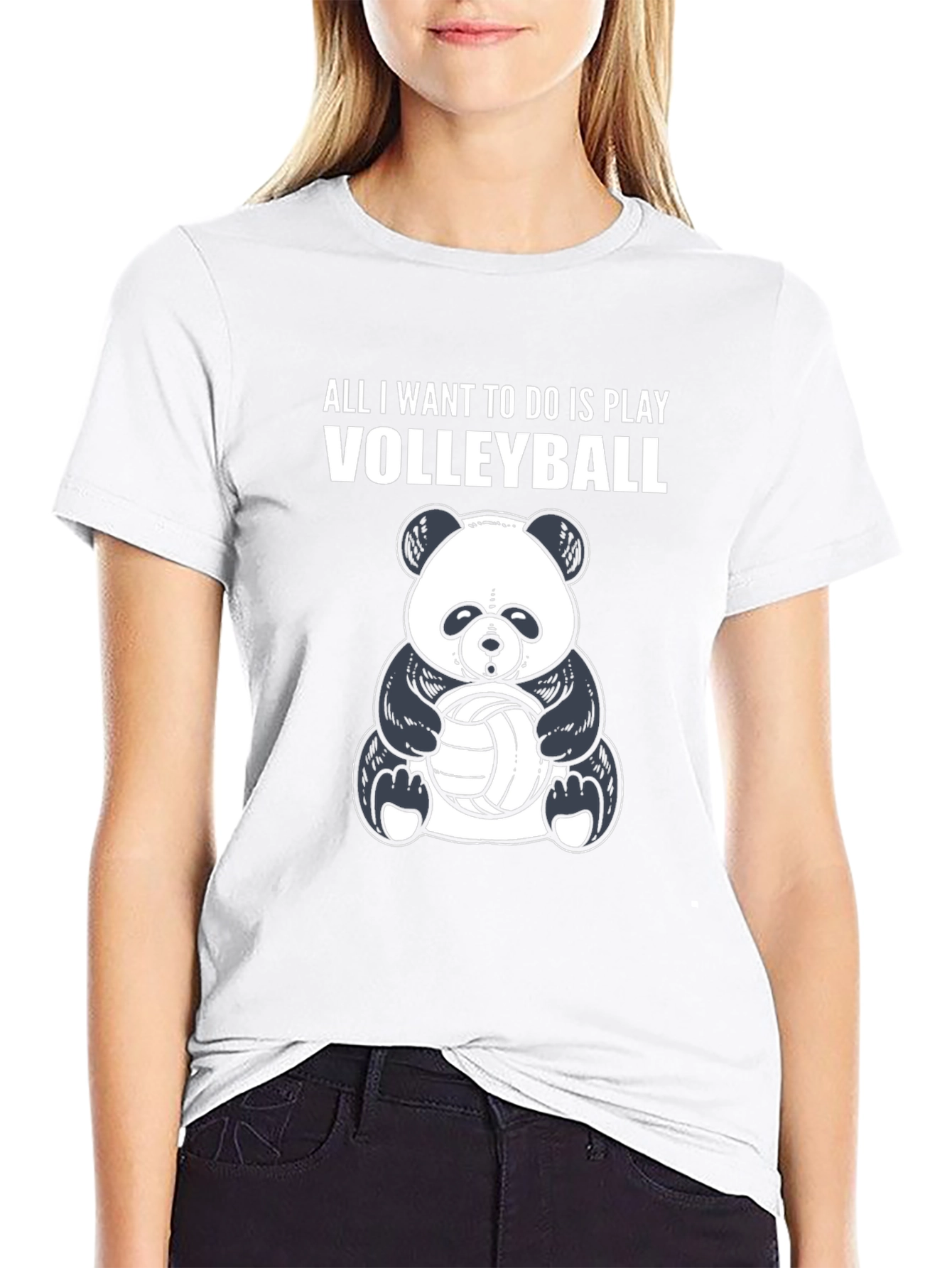Panda Volleyball T-Shirt - Play Volleyball!