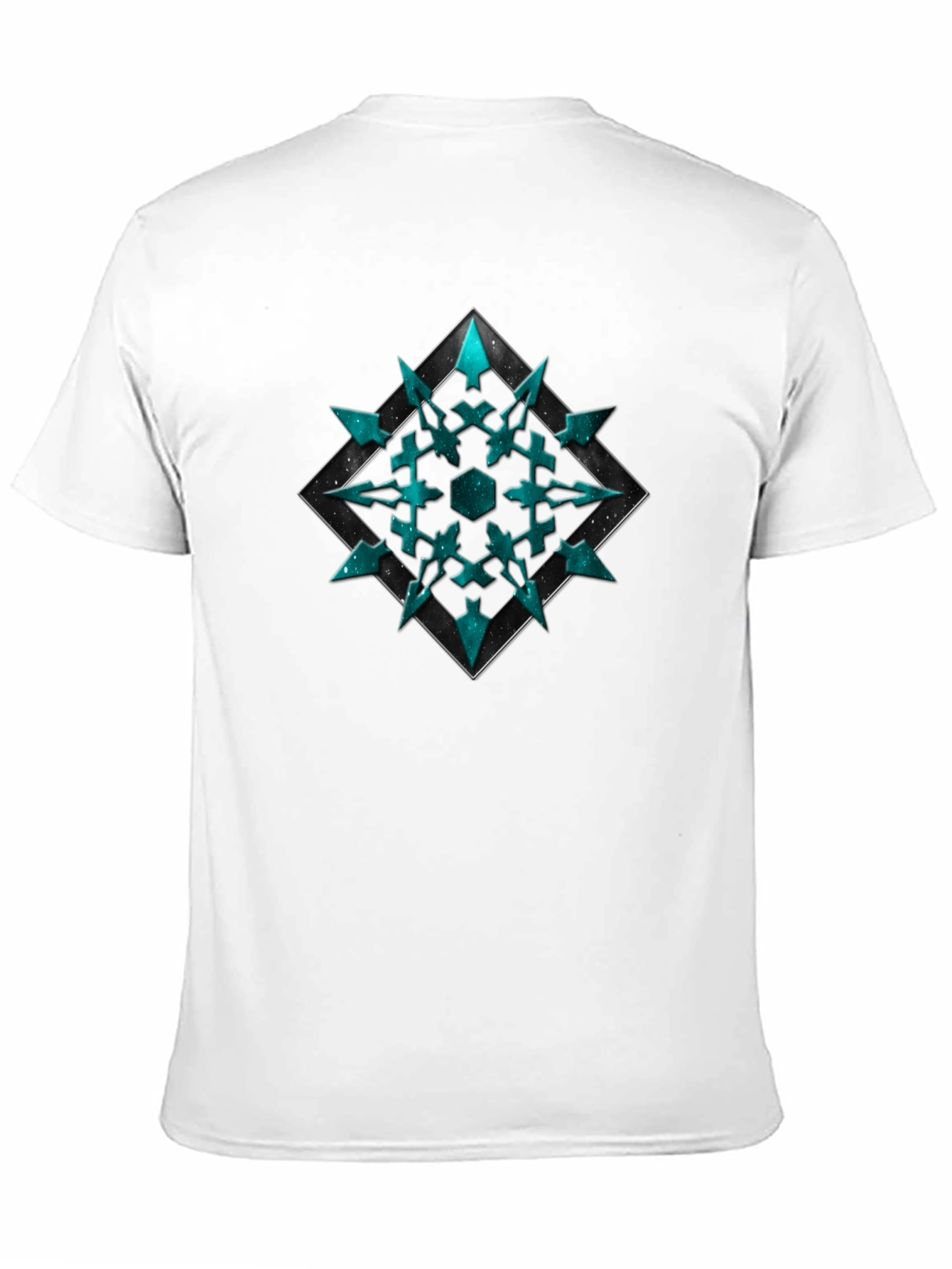 Geometric Teal Snowflake T-Shirt