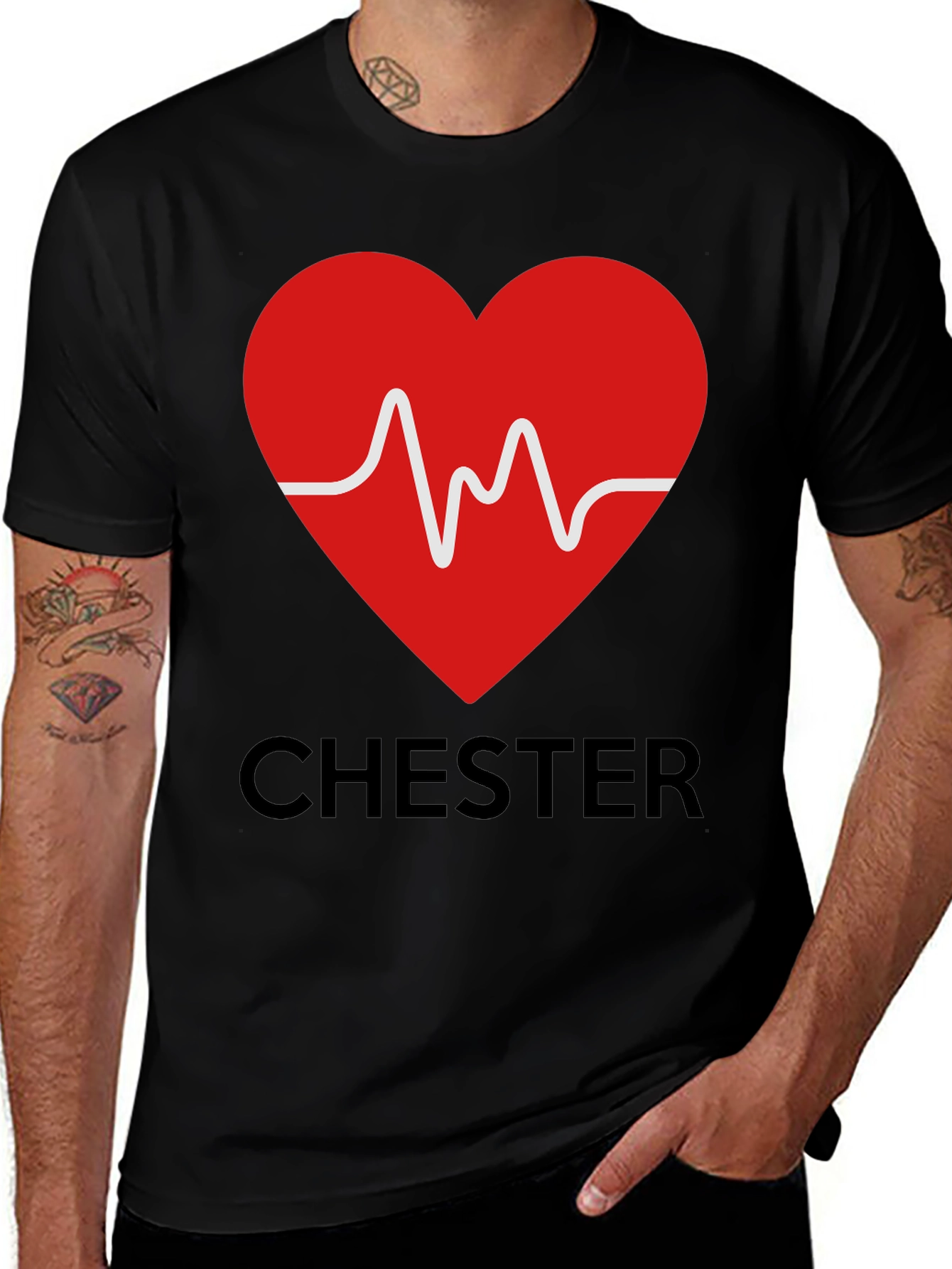 Chester Heartbeat Graphic Tee - Stylish & Unique