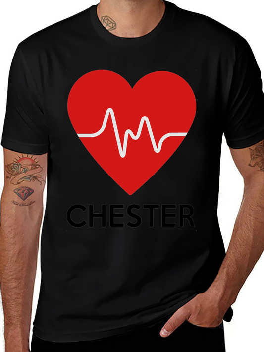 Chester Heartbeat Graphic Tee - Stylish & Unique